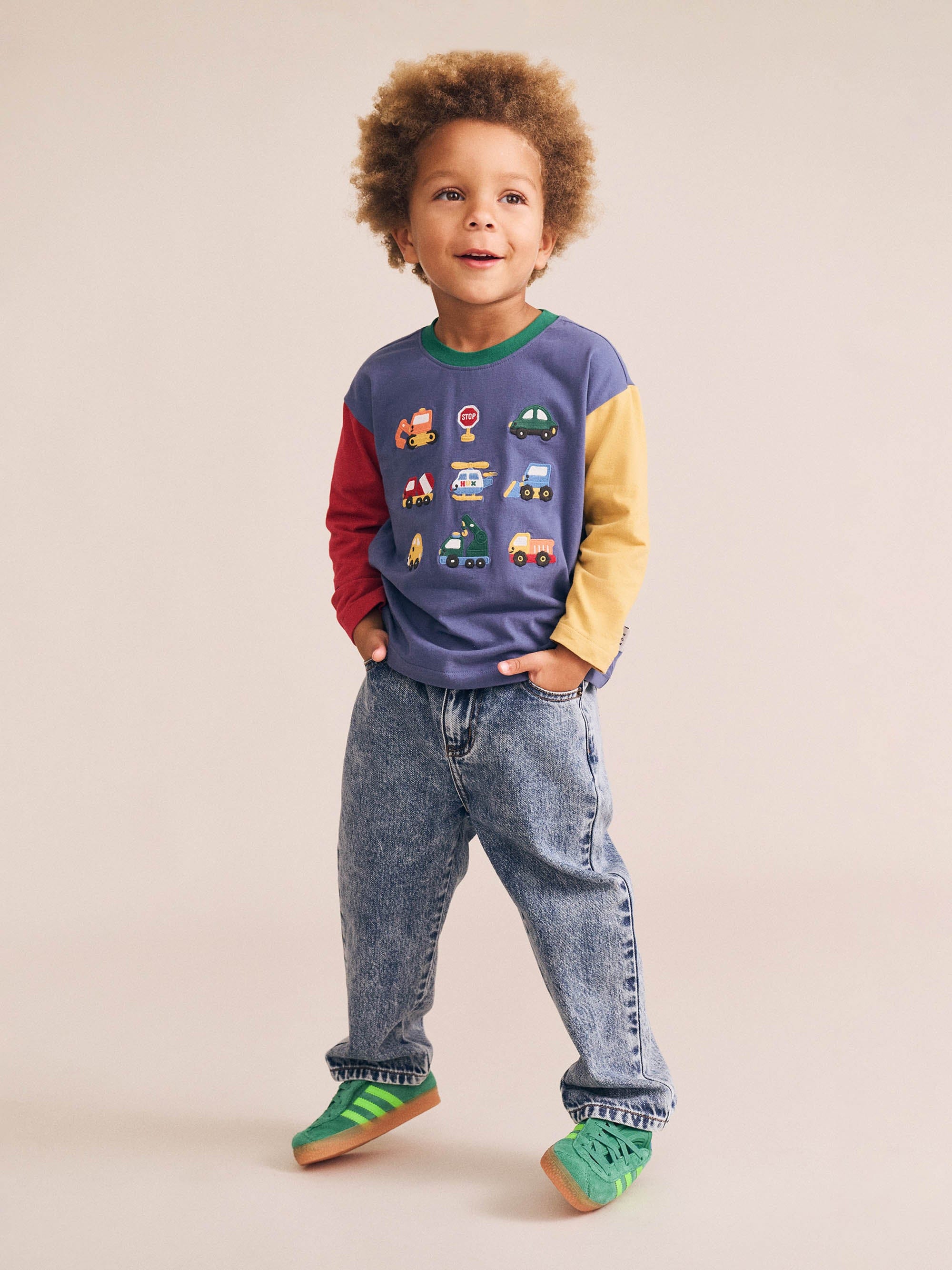 Colour Block Construction Top TOP LS Huxbaby