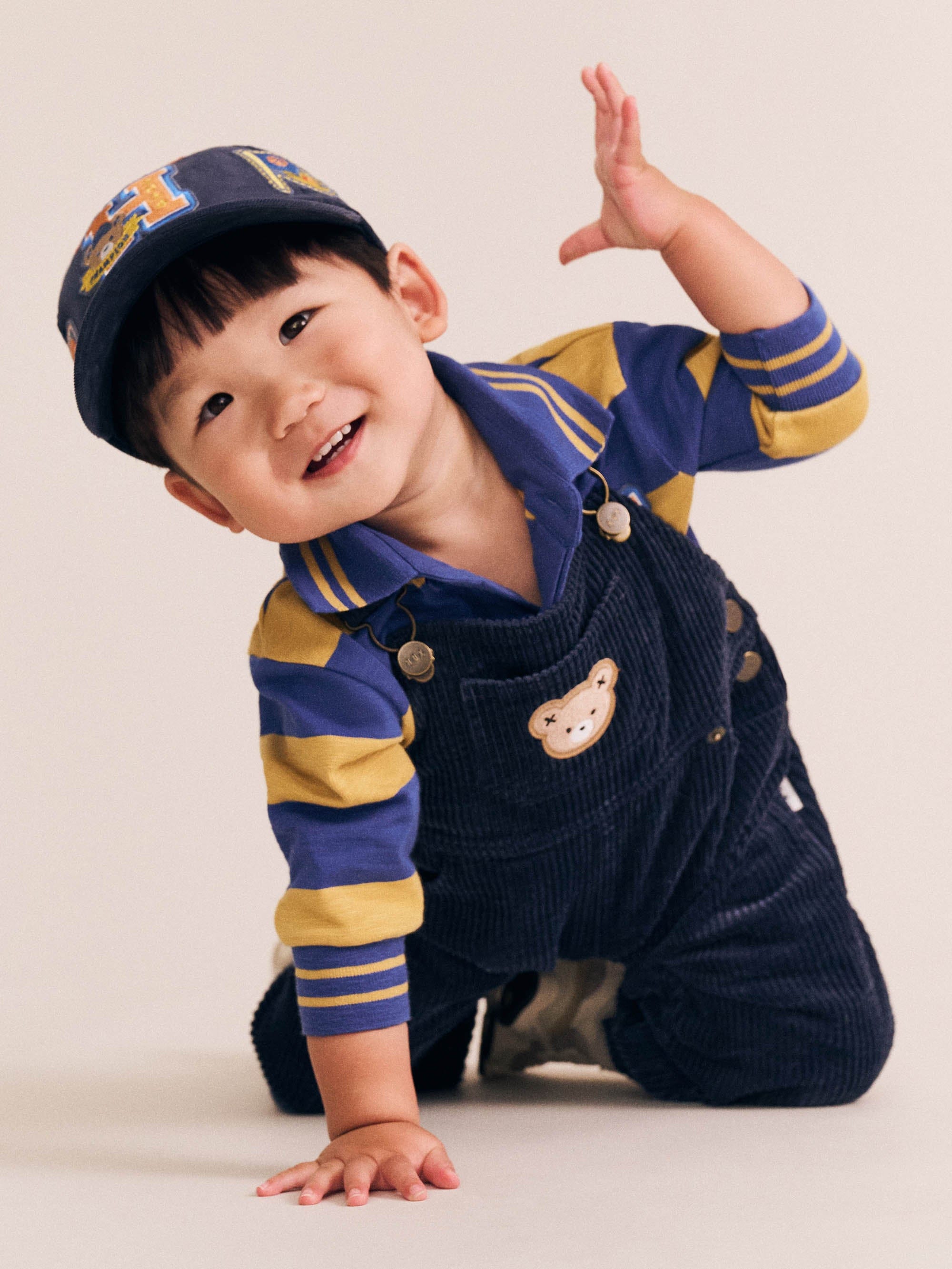 Collegiate Hux Stripe Rugby TOP LS Huxbaby