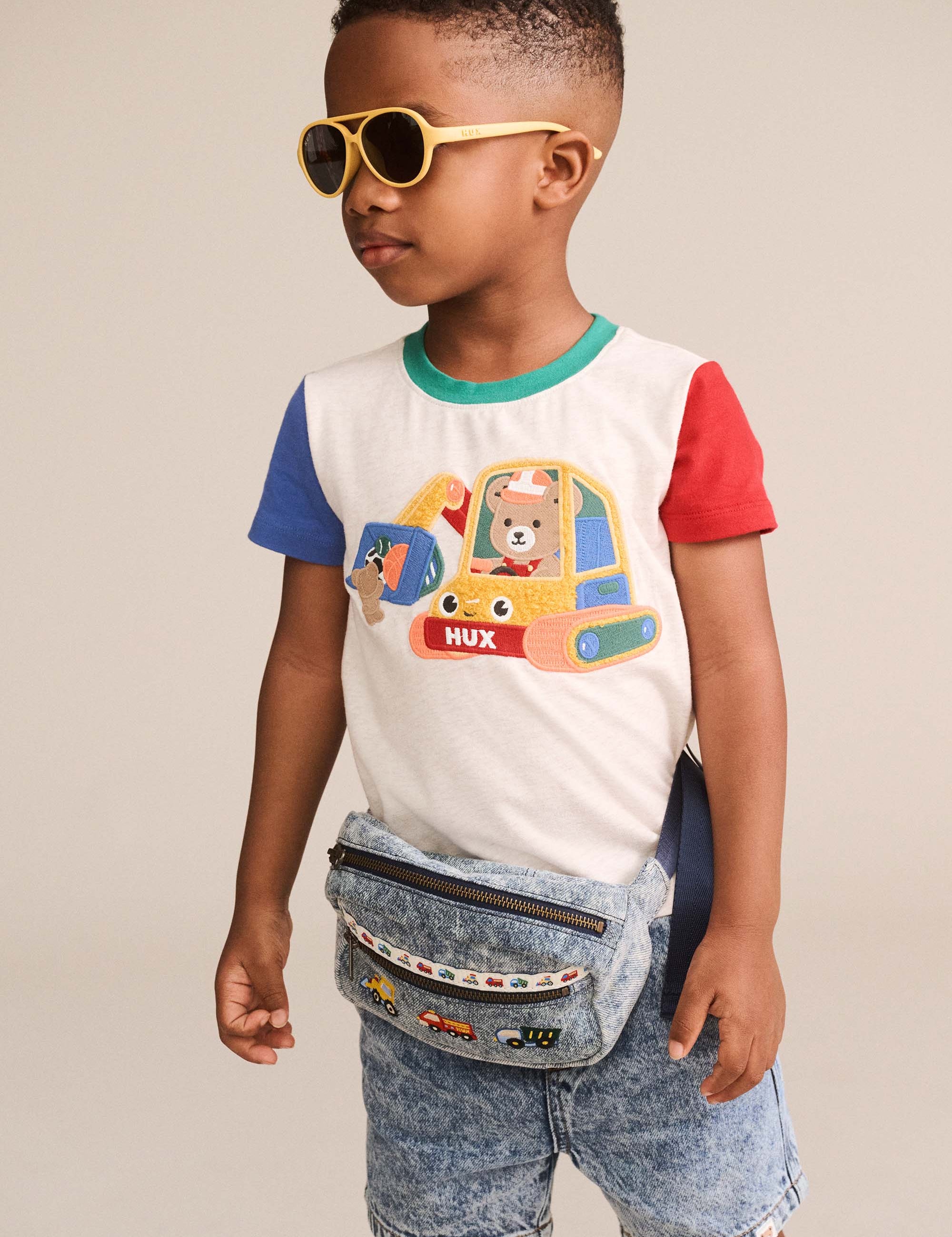 Excavator Hux Spliced Tee T-SHIRT Huxbaby Shopify