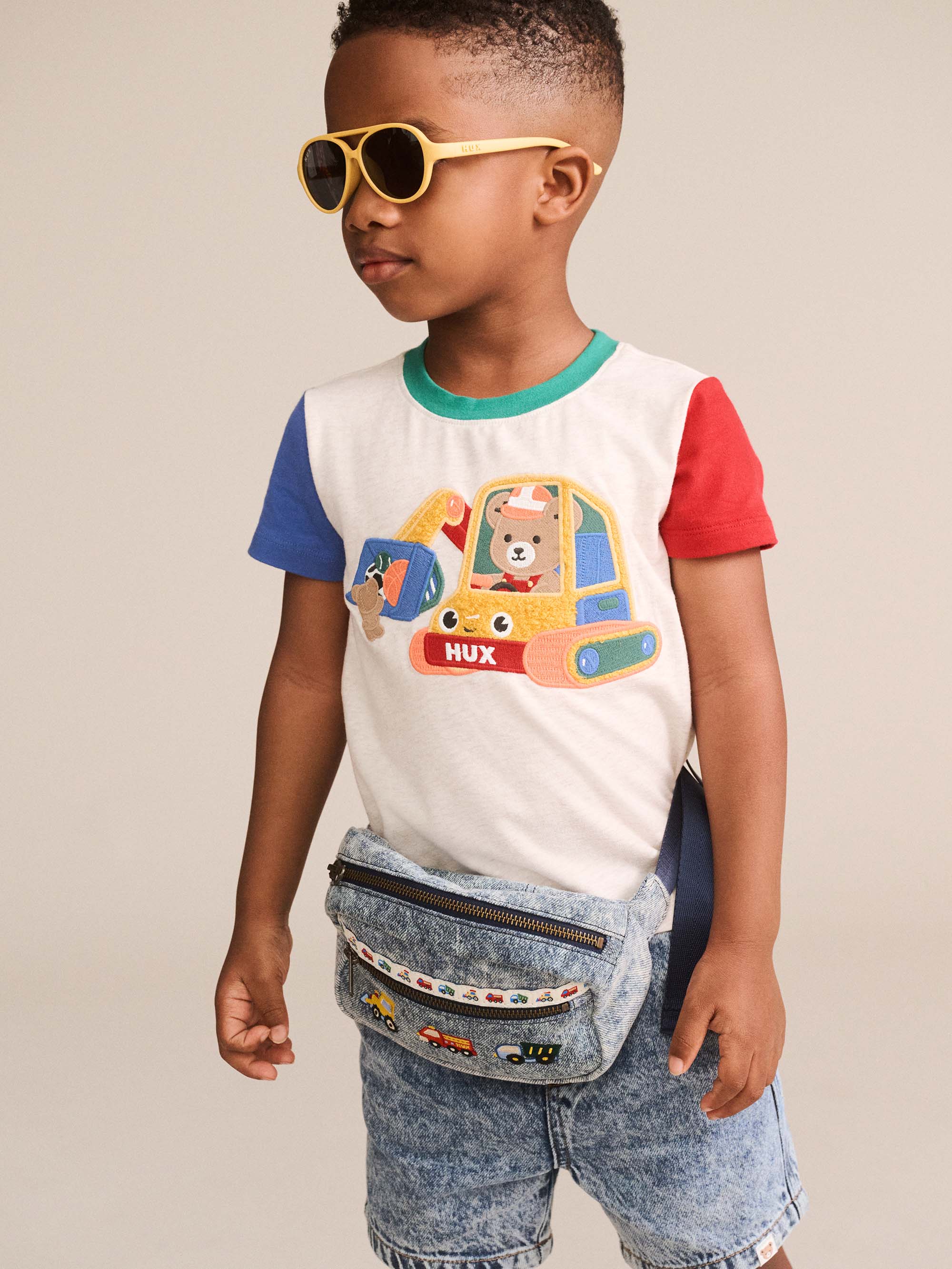 Excavator Hux Spliced Tee T-SHIRT Huxbaby Shopify