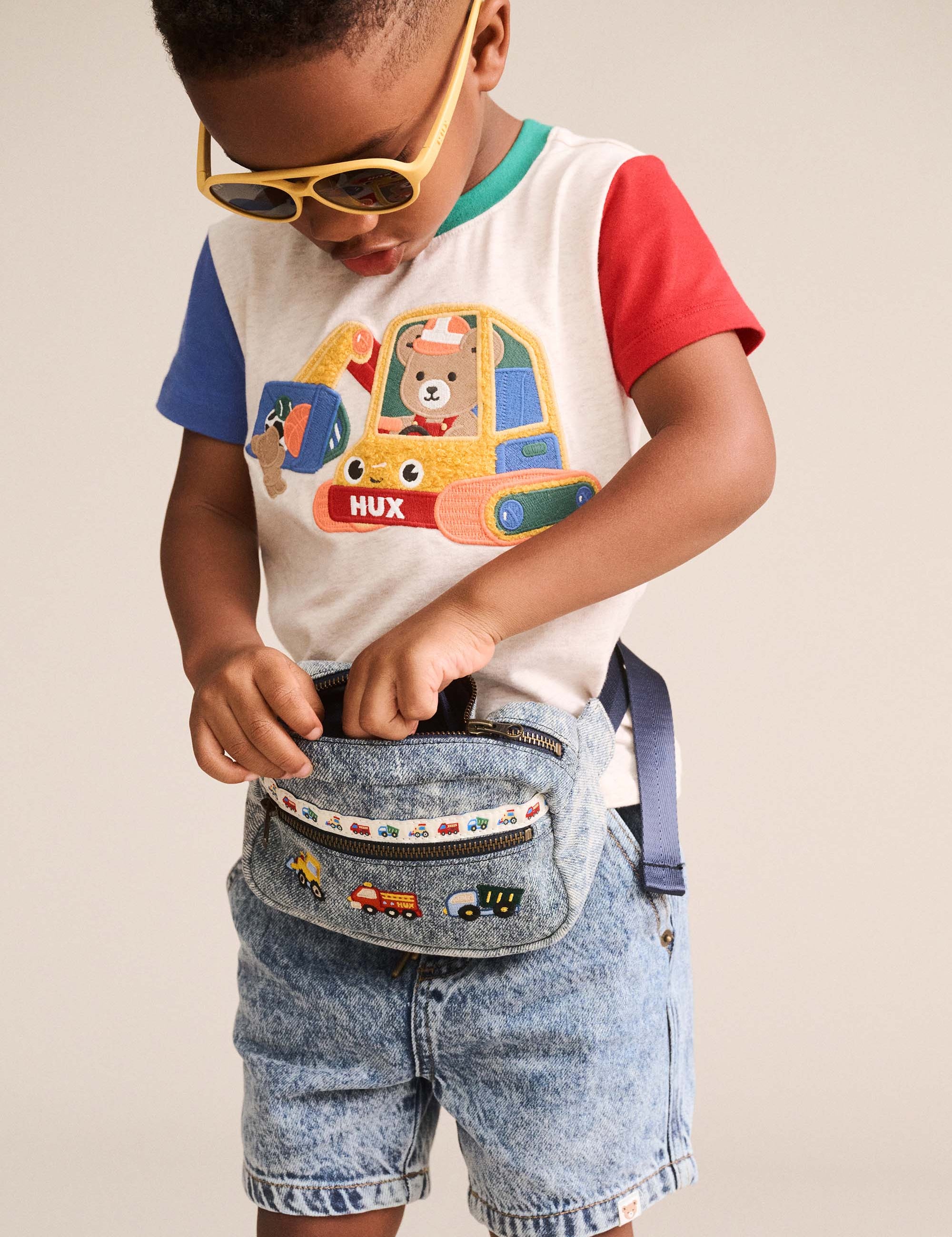 Excavator Hux Spliced Tee T-SHIRT Huxbaby Shopify