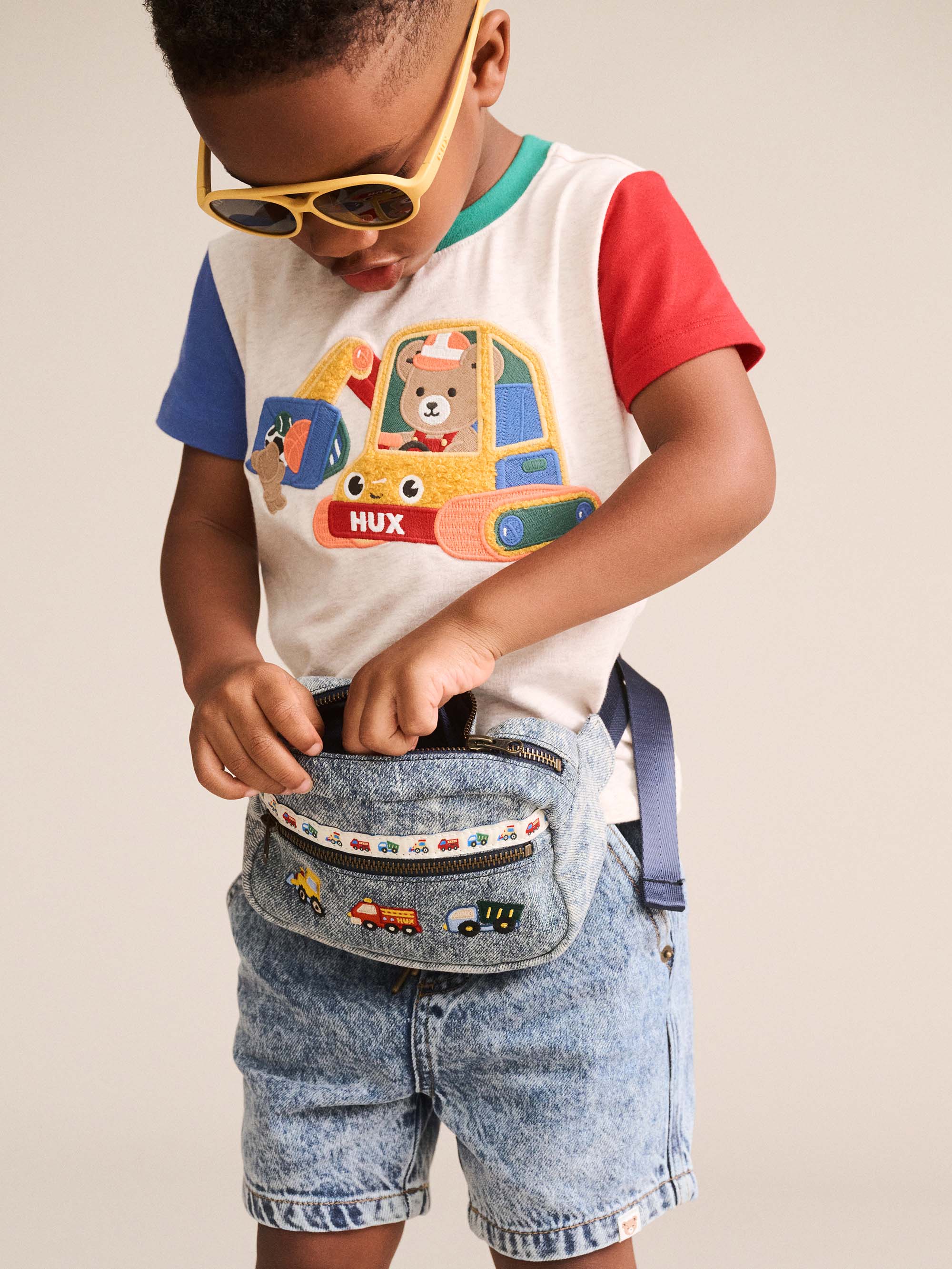 Excavator Hux Spliced Tee T-SHIRT Huxbaby Shopify