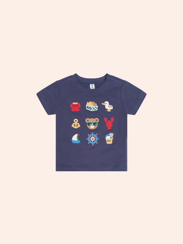 9 Nautical Emb Tee T-SHIRT Huxbaby Shopify