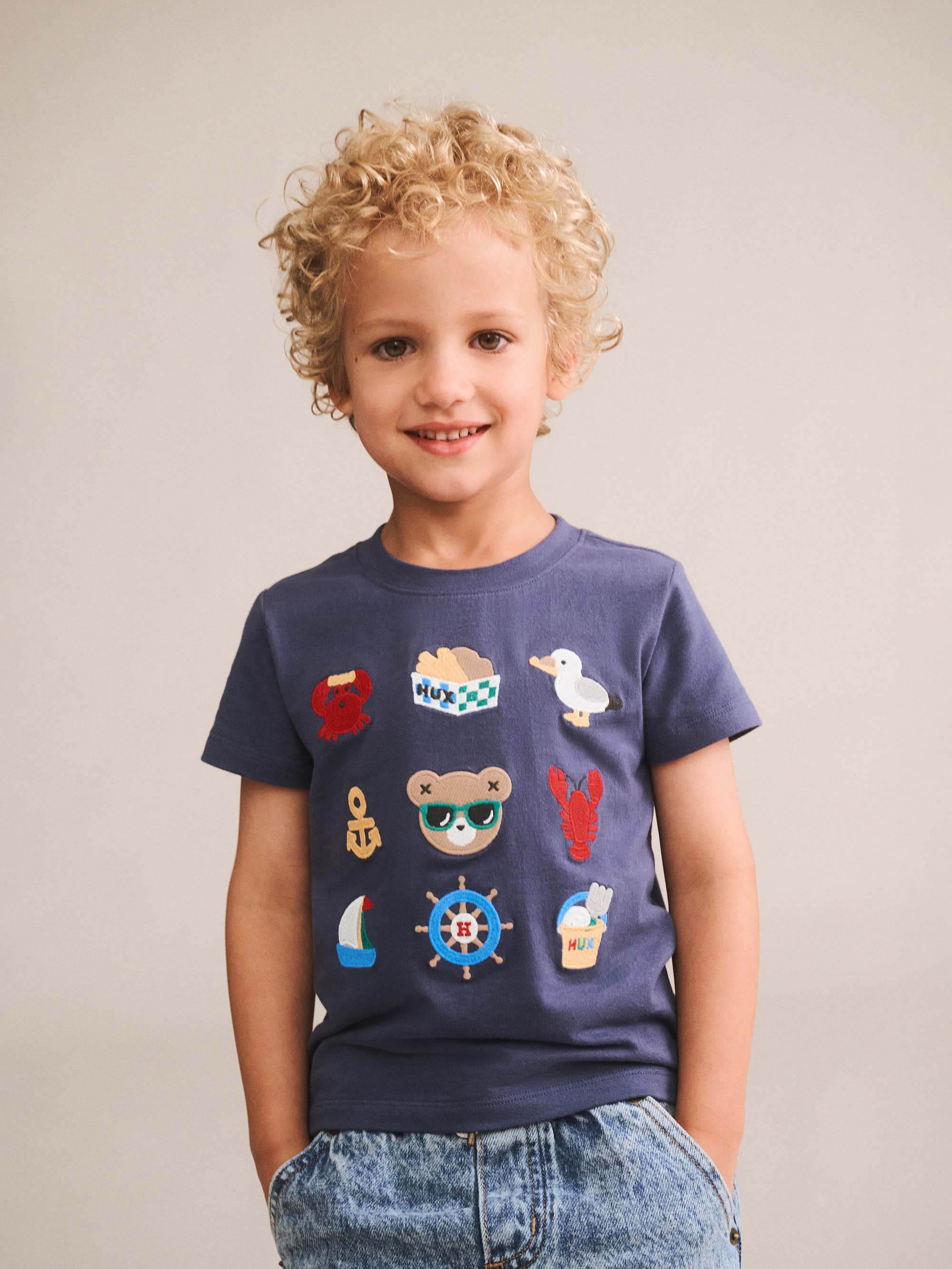 9 Nautical Emb Tee T-SHIRT Huxbaby Shopify
