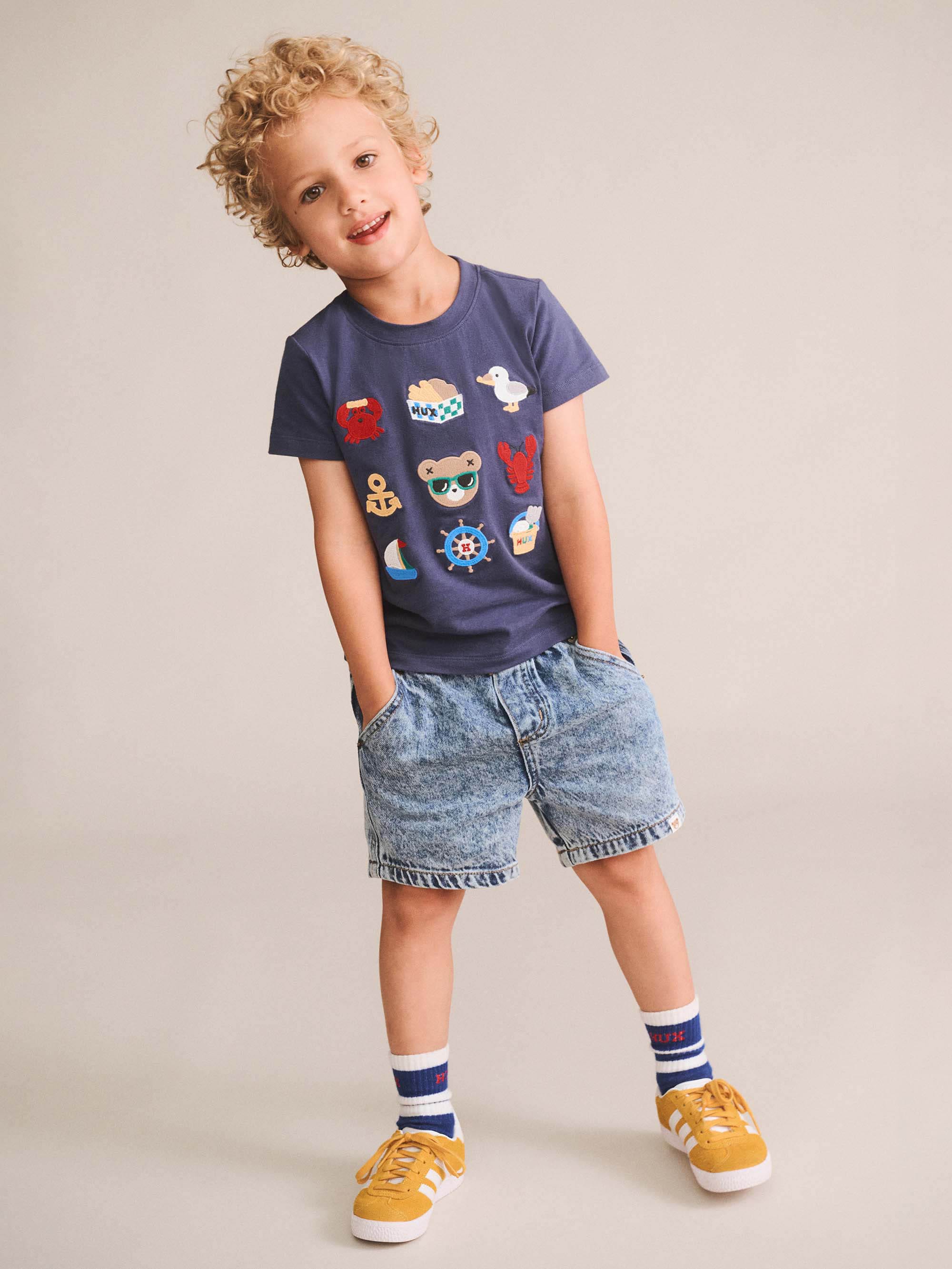 9 Nautical Emb Tee T-SHIRT Huxbaby Shopify