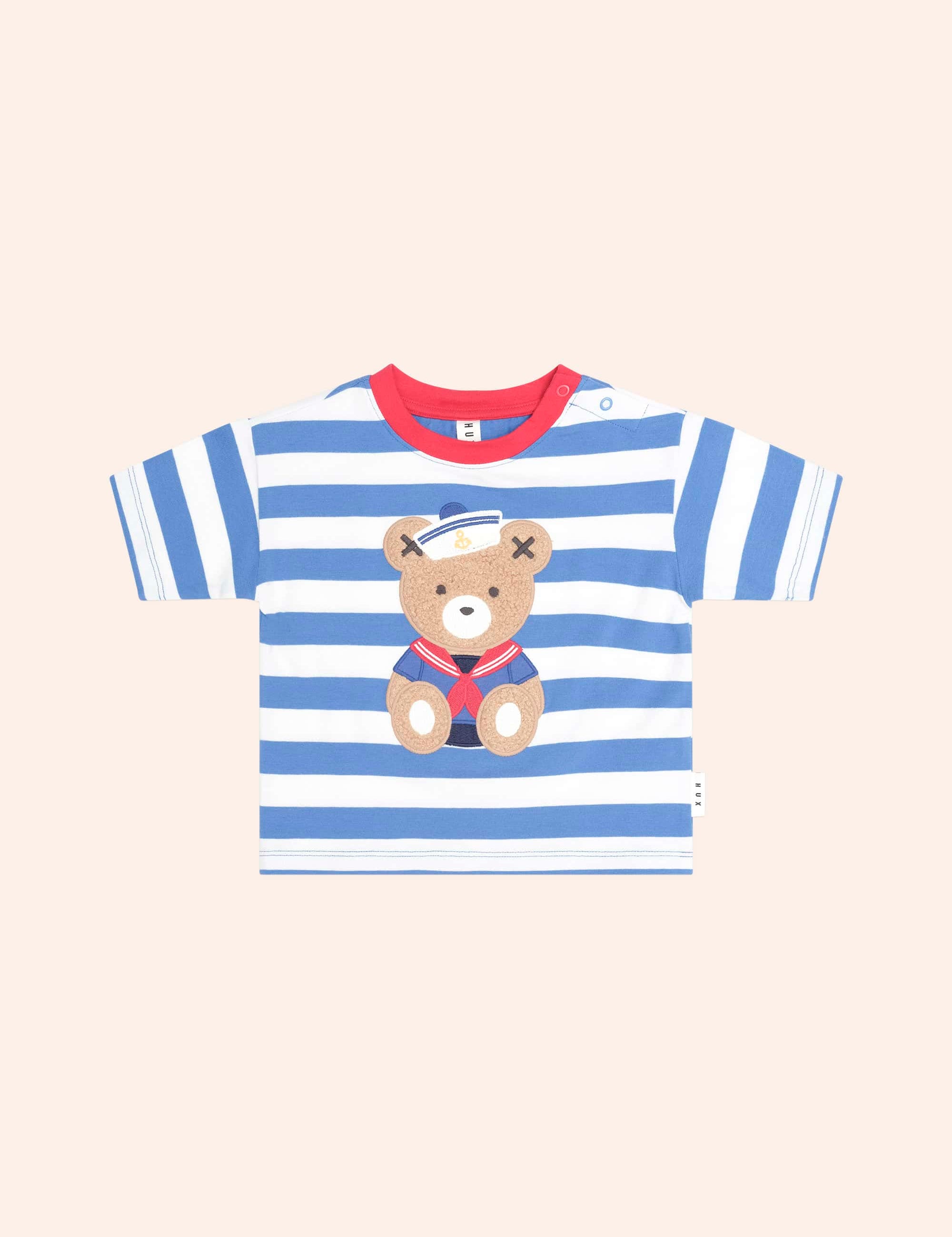 Nautical Stripe Sitting Hux Tee T-SHIRT Huxbaby Shopify