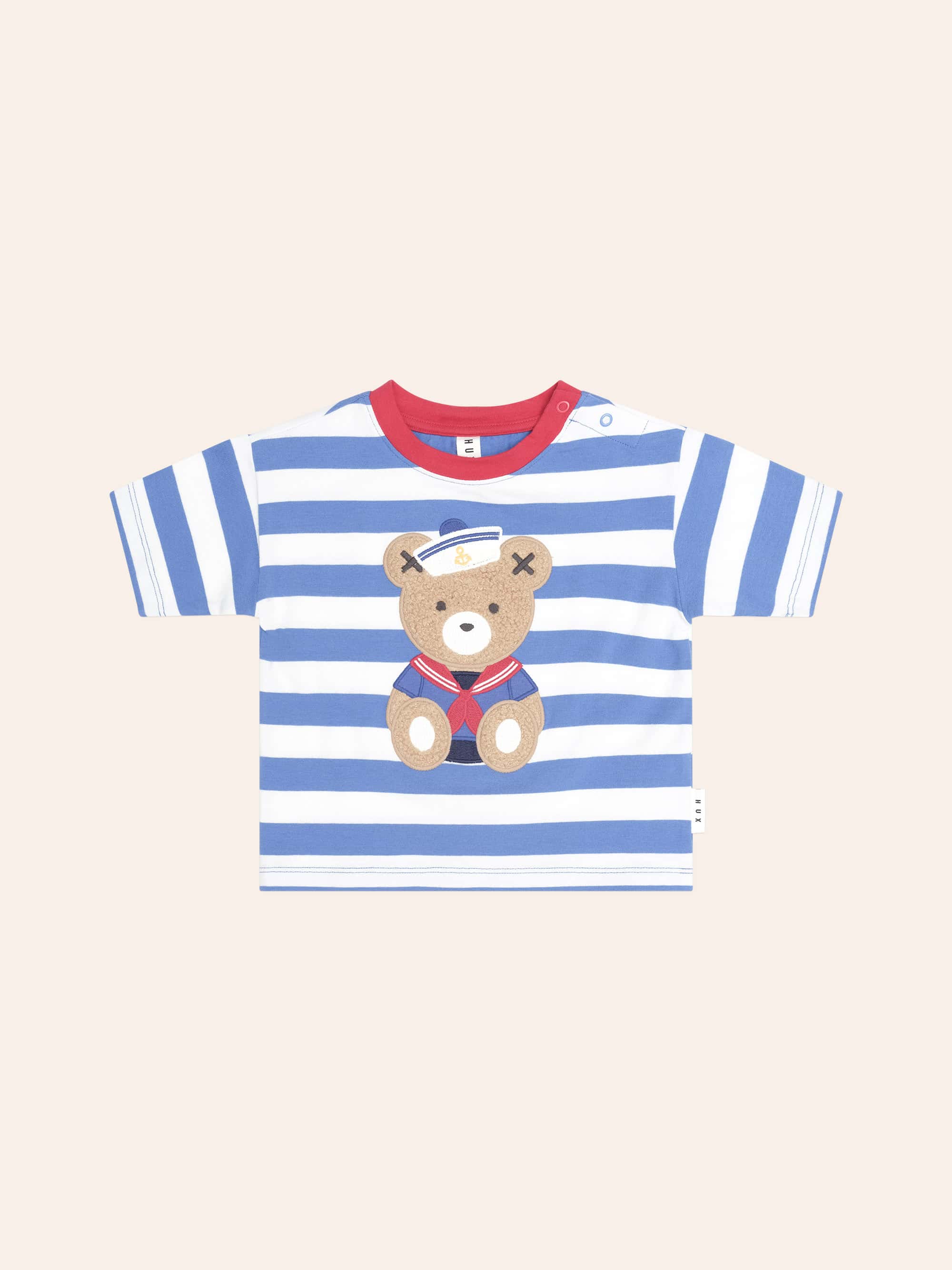 Nautical Stripe Sitting Hux Tee T-SHIRT Huxbaby Shopify
