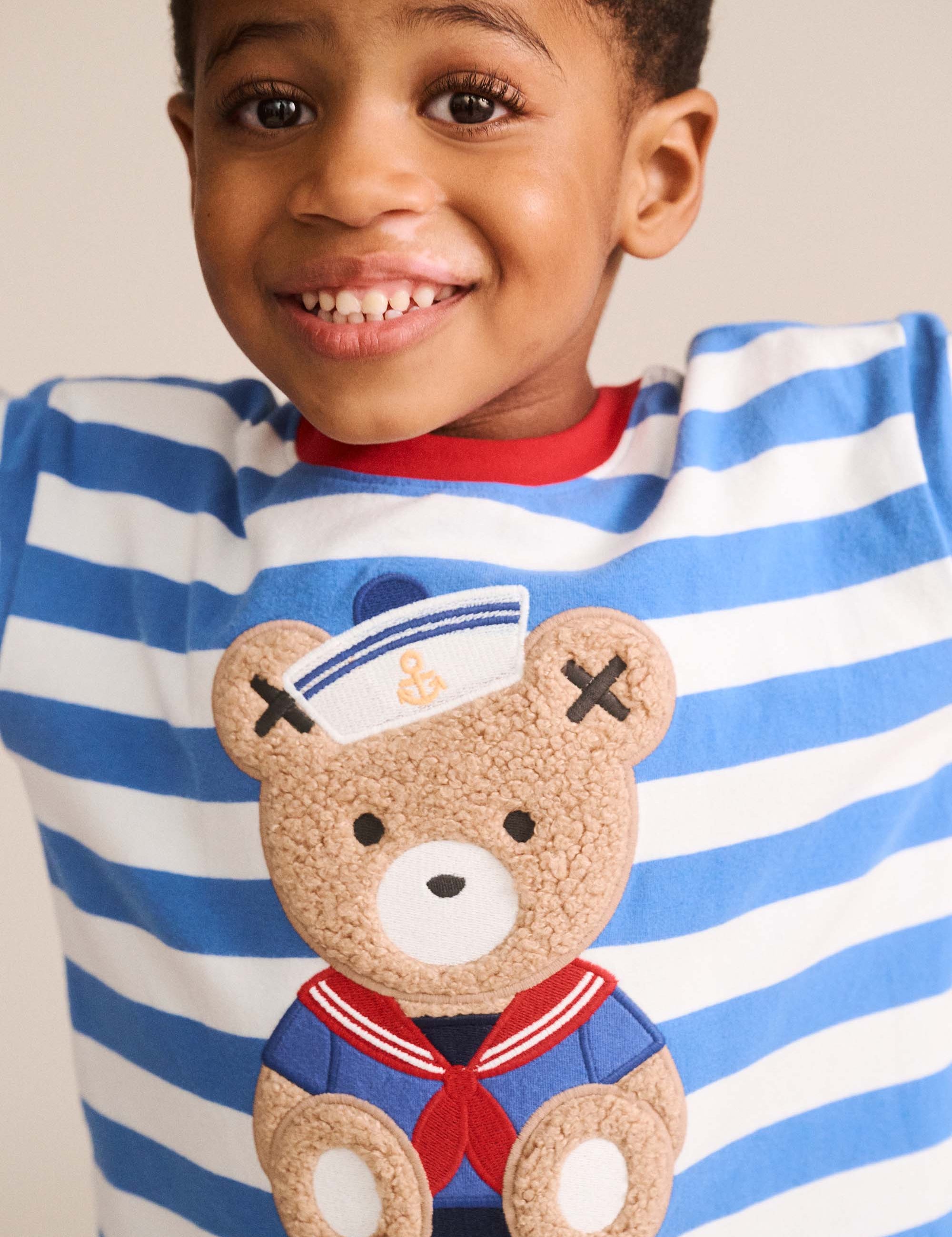 Nautical Stripe Sitting Hux Tee T-SHIRT Huxbaby Shopify