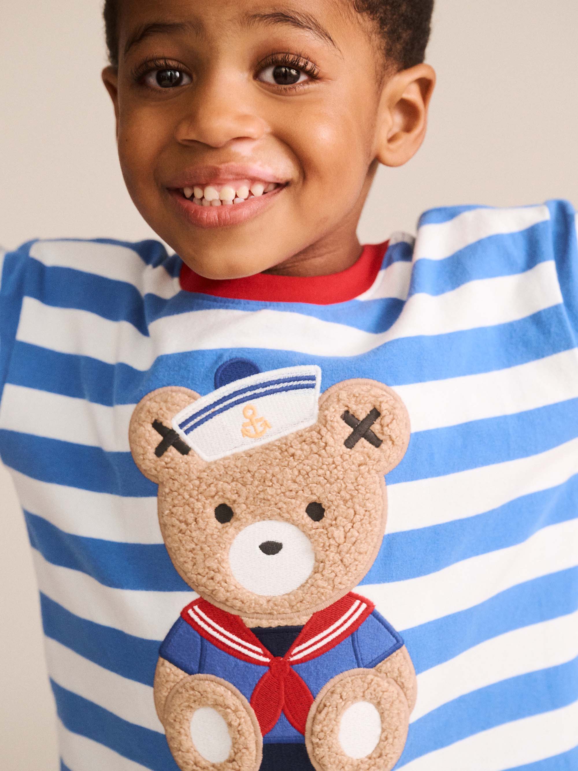 Nautical Stripe Sitting Hux Tee T-SHIRT Huxbaby Shopify