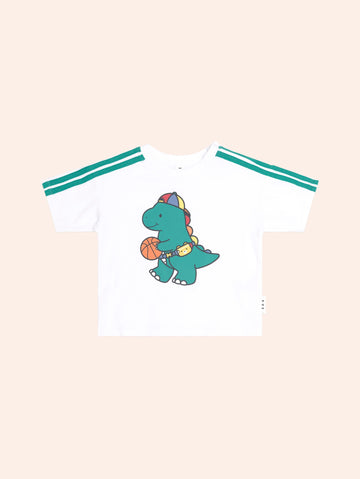 Baller Dino Sporty Stripe Tee T-SHIRT Huxbaby Shopify