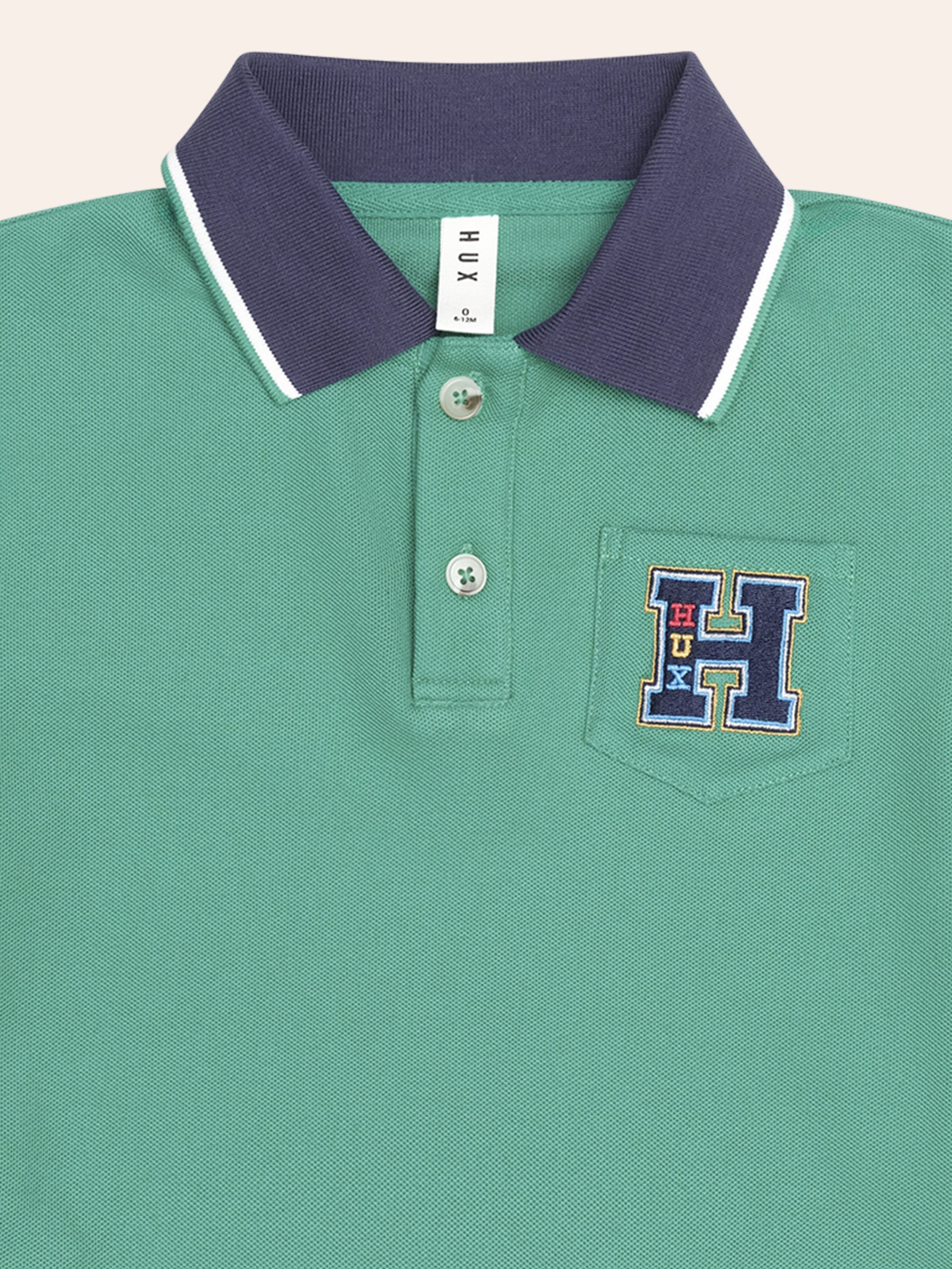 Huxbaby Shopify TOP SL Collegiate Pique Polo