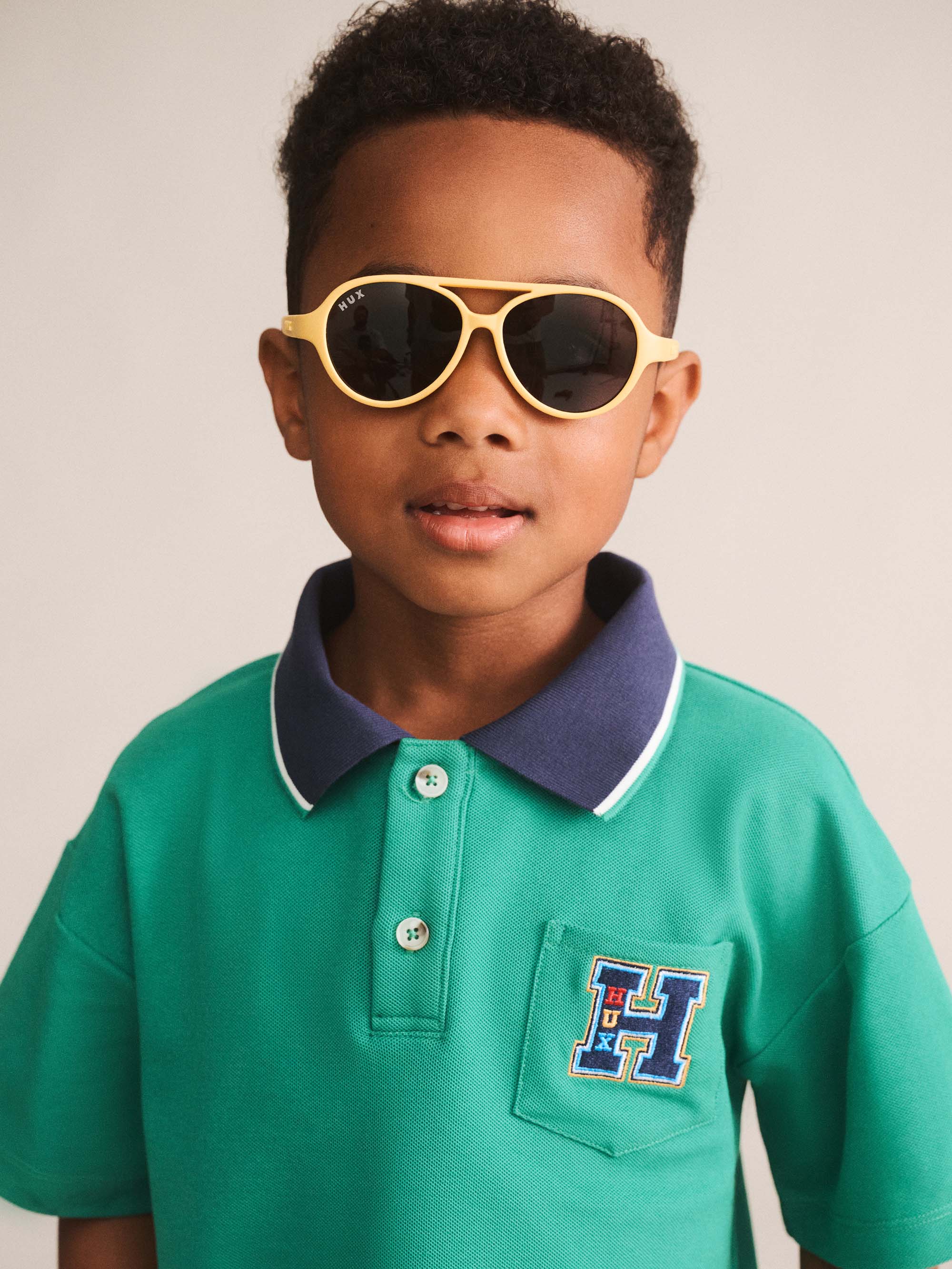 Huxbaby Shopify TOP SL Collegiate Pique Polo