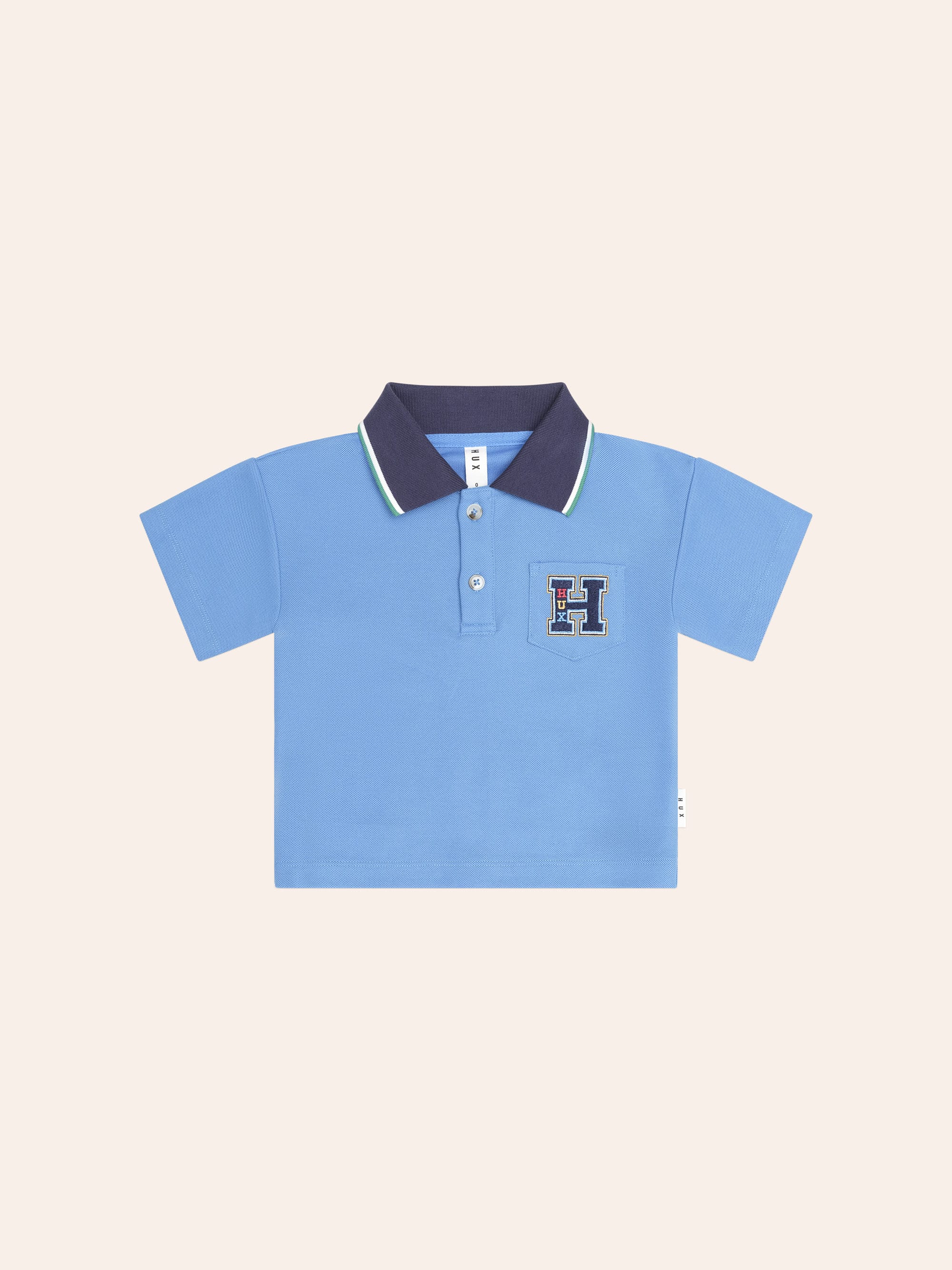 Huxbaby Shopify TOP SL Collegiate Pique Polo