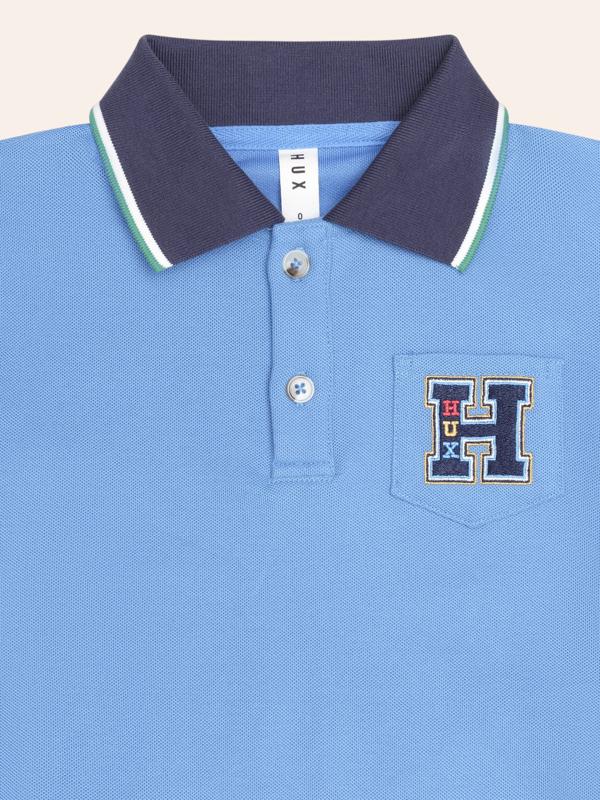 Huxbaby Shopify TOP SL Collegiate Pique Polo