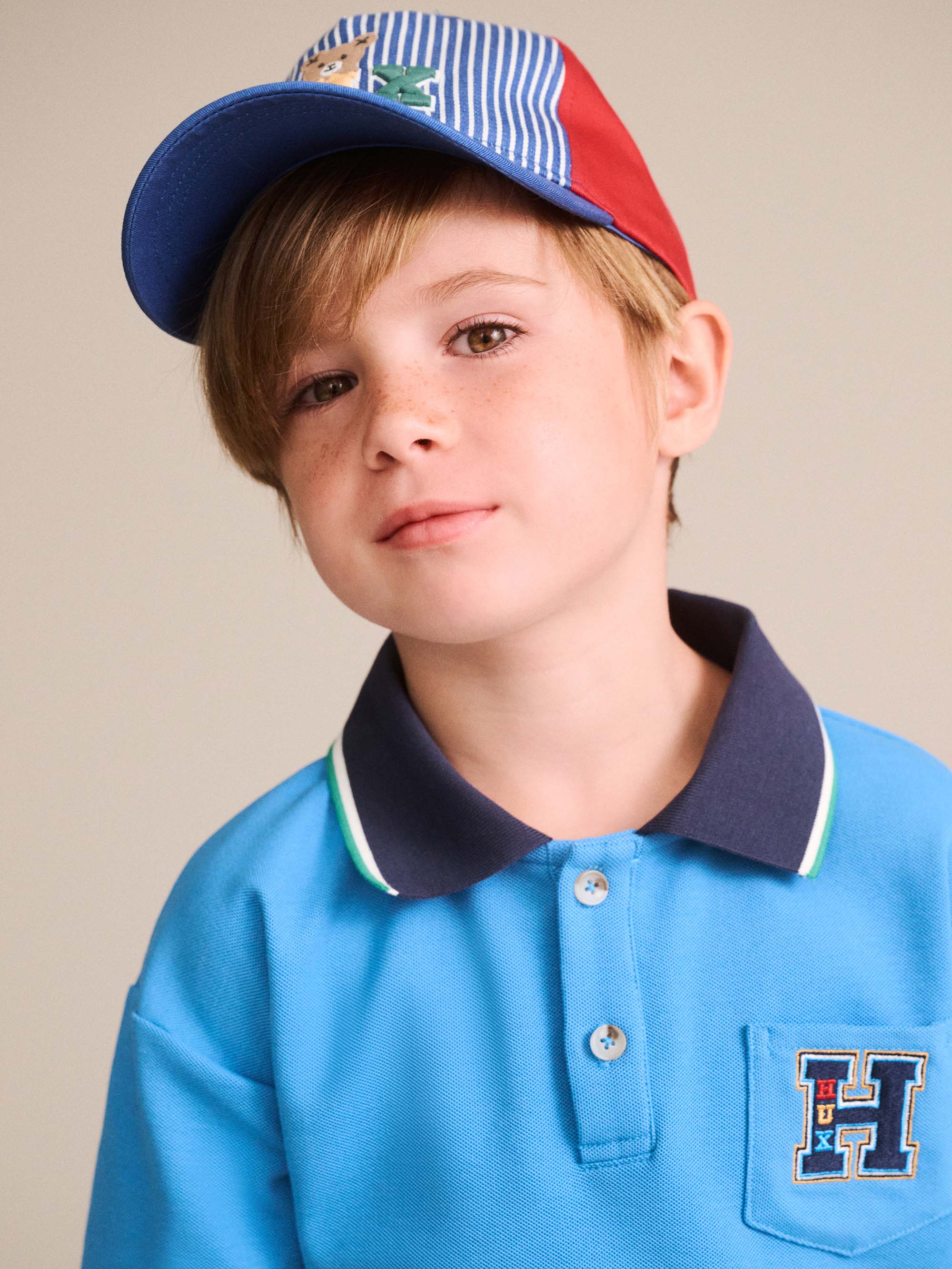 Huxbaby Shopify TOP SL Collegiate Pique Polo