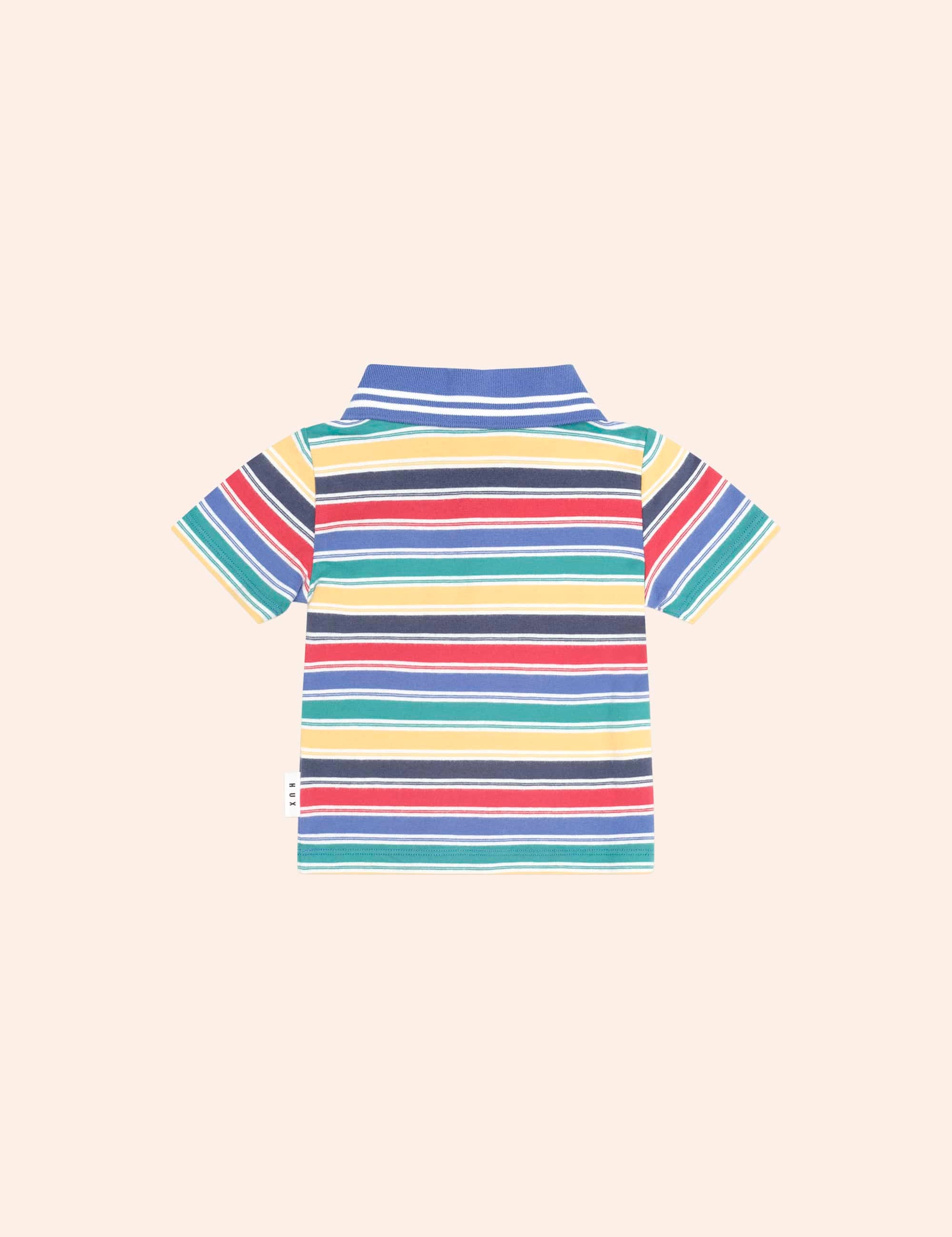 Vintage Stripe Hux Emb Polo TOP SL Huxbaby Shopify