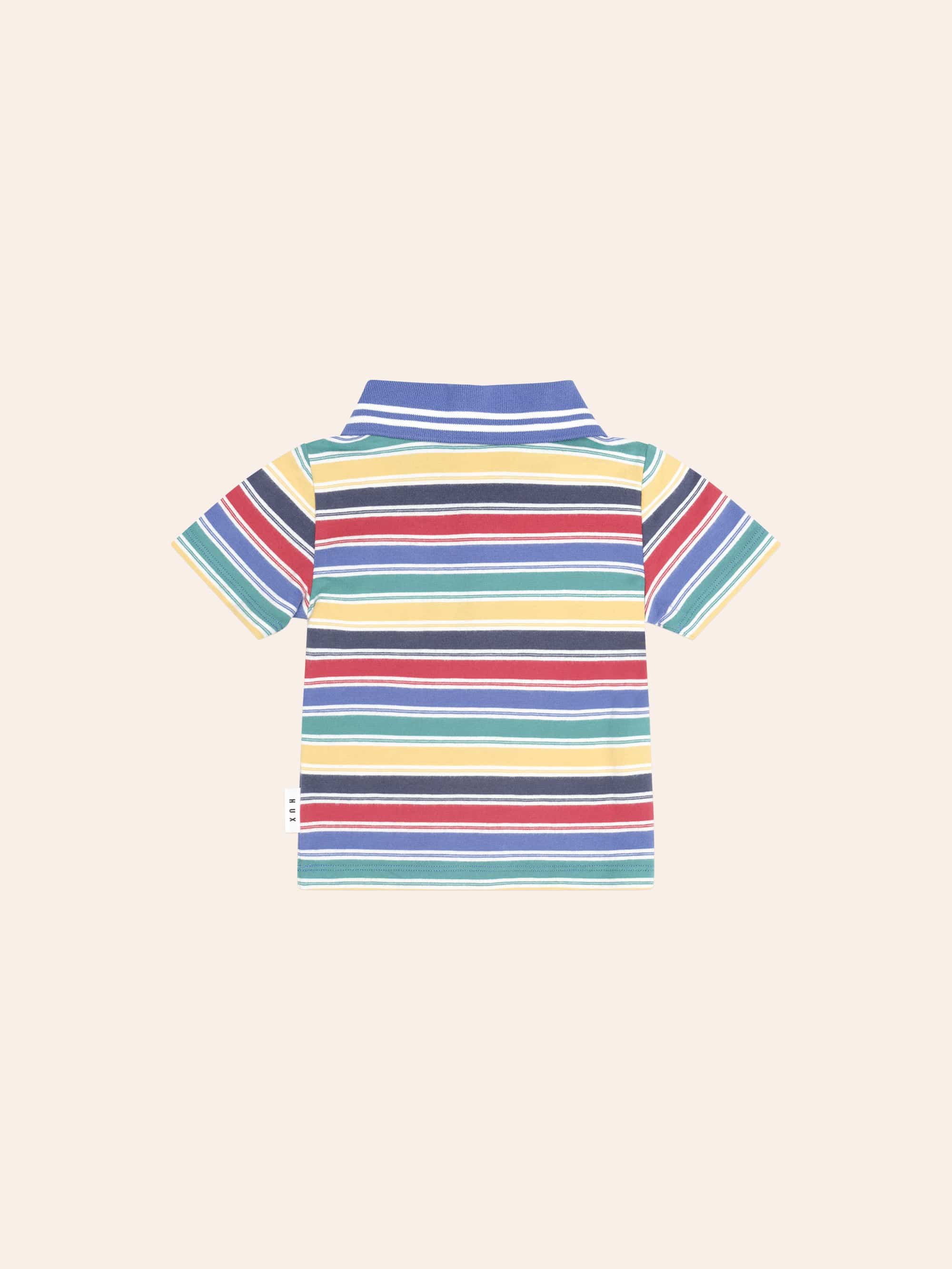 Vintage Stripe Hux Emb Polo TOP SL Huxbaby Shopify