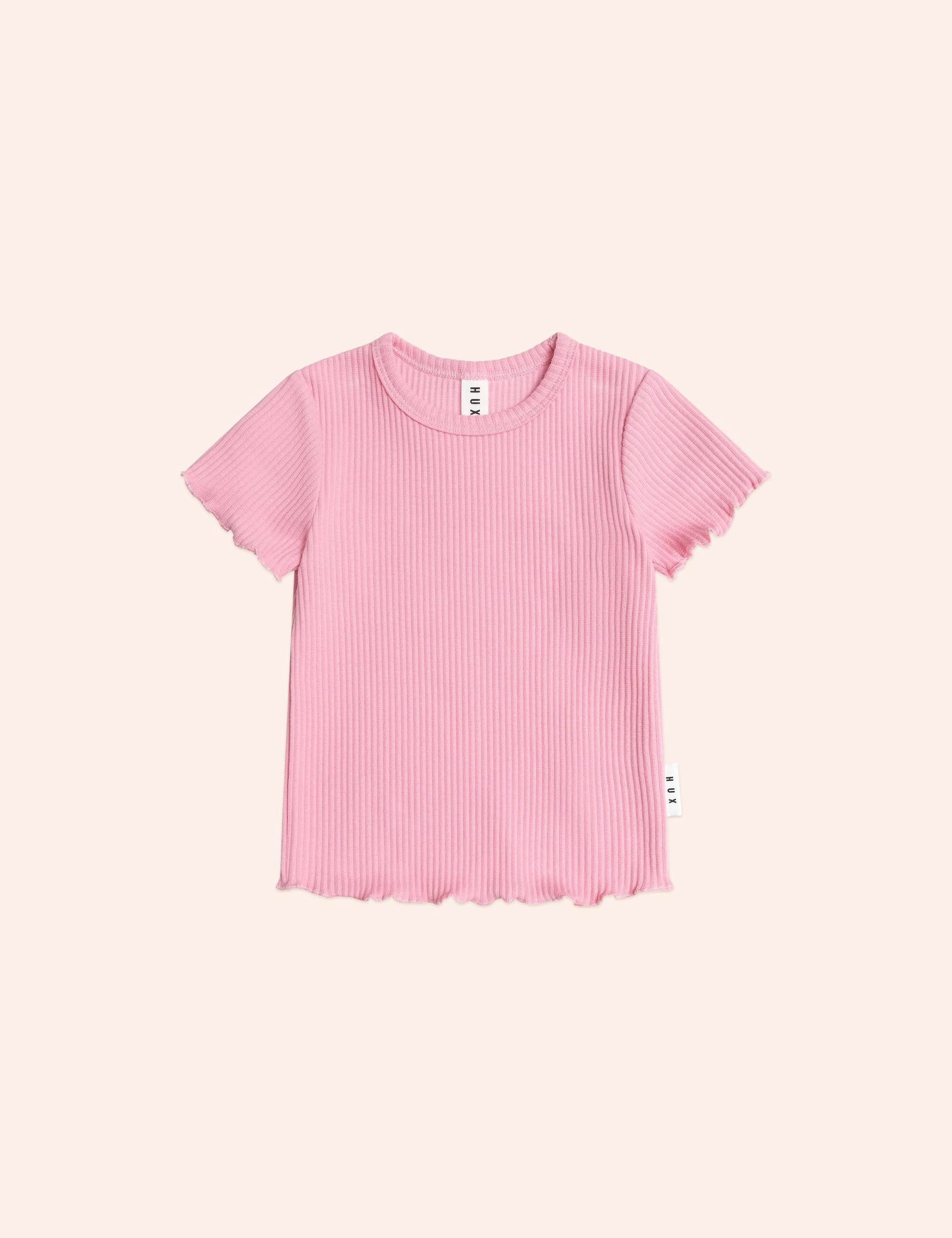 Pink Rib Tee T-SHIRT Huxbaby