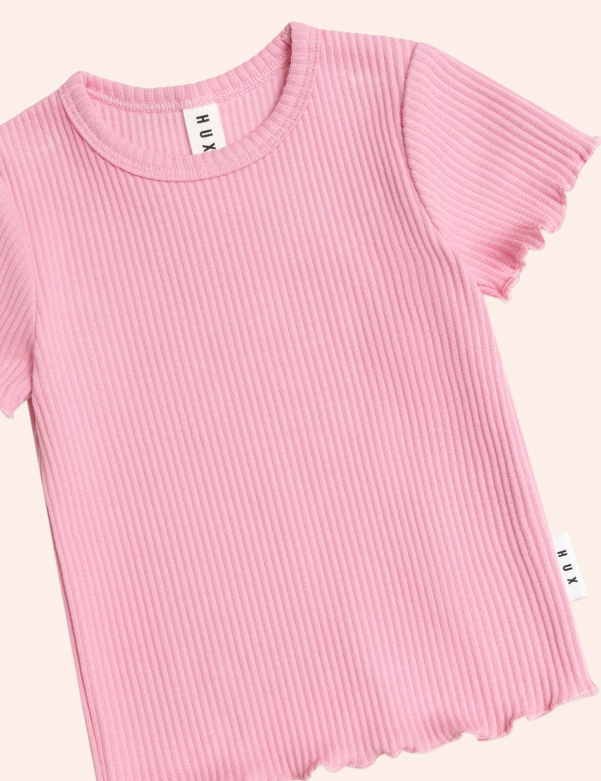 Pink Rib Tee T-SHIRT Huxbaby
