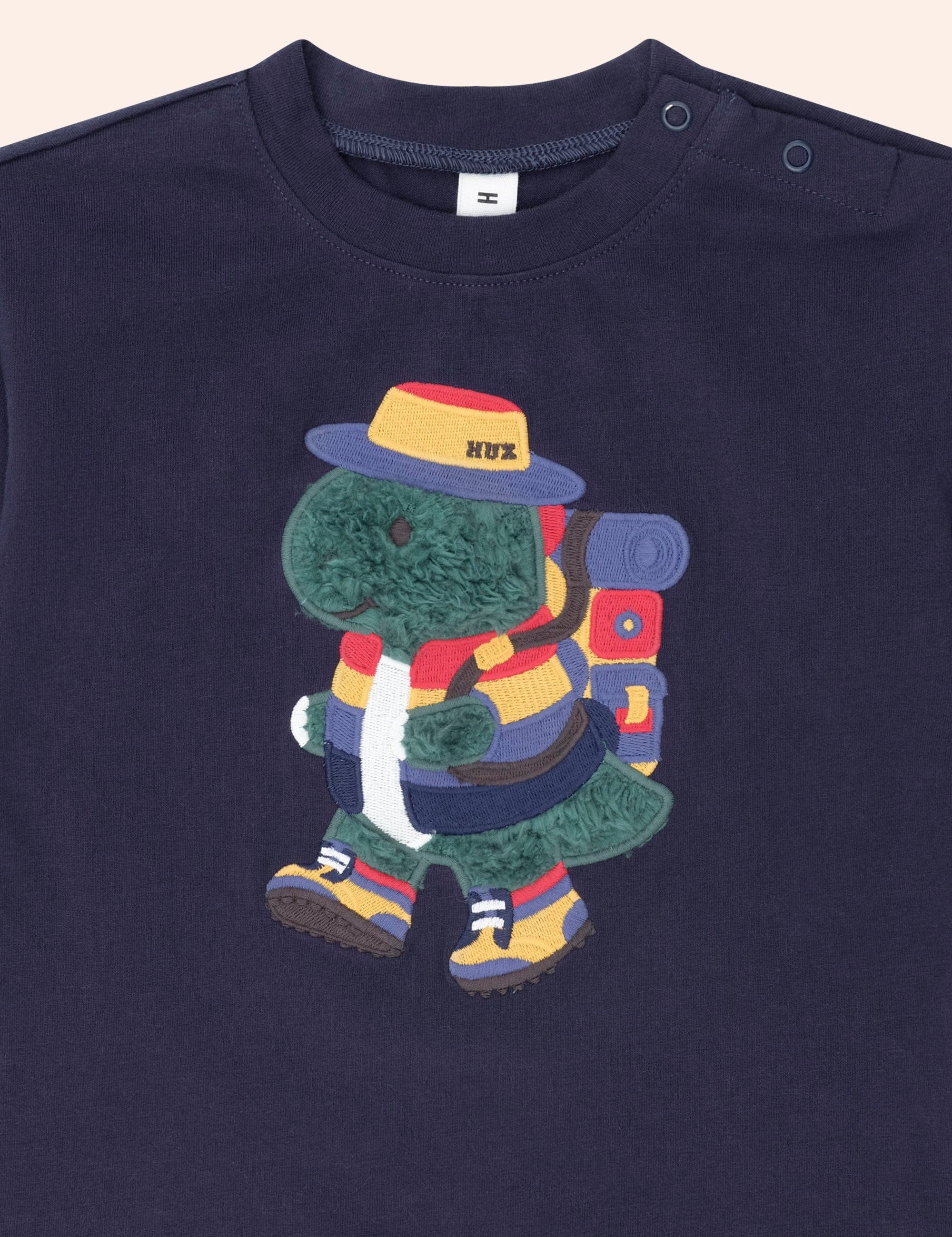 Camping Dino Drop Sleeve Top TOP LS Huxbaby