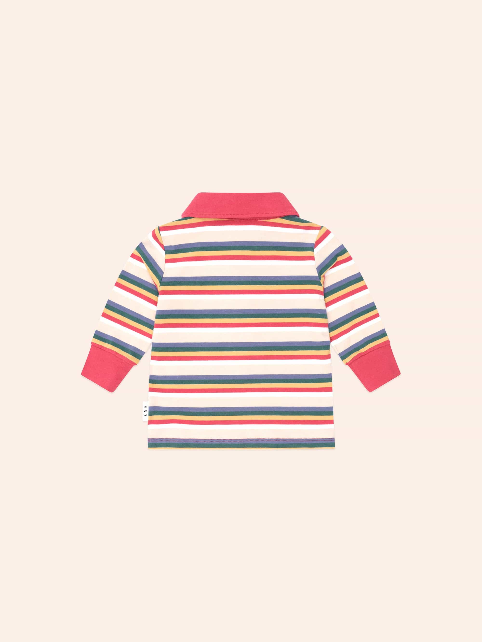 Vintage Stripe Camp Hux Polo TOP LS Huxbaby