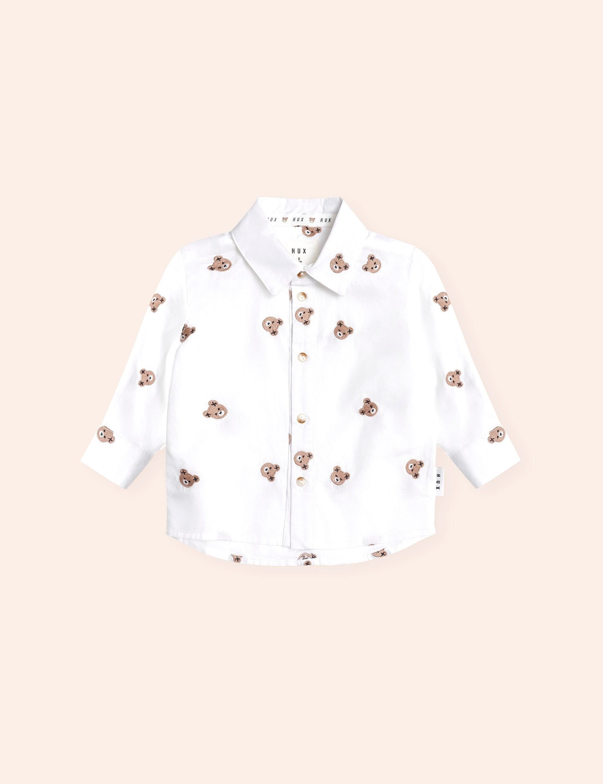 All Over Hux Emb L/Slv Shirt TOP LS Huxbaby Shopify