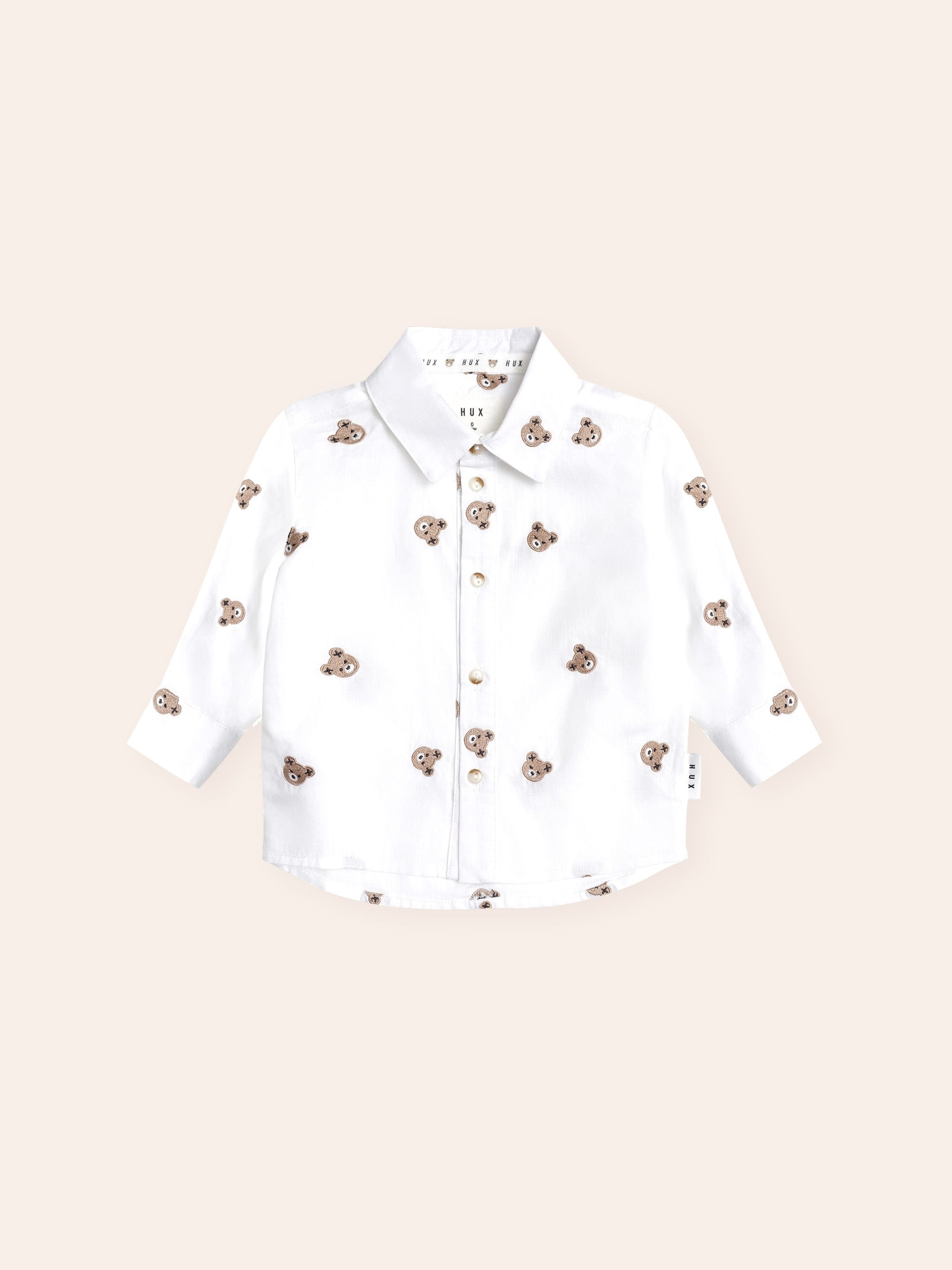 All Over Hux Emb L/Slv Shirt TOP LS Huxbaby Shopify