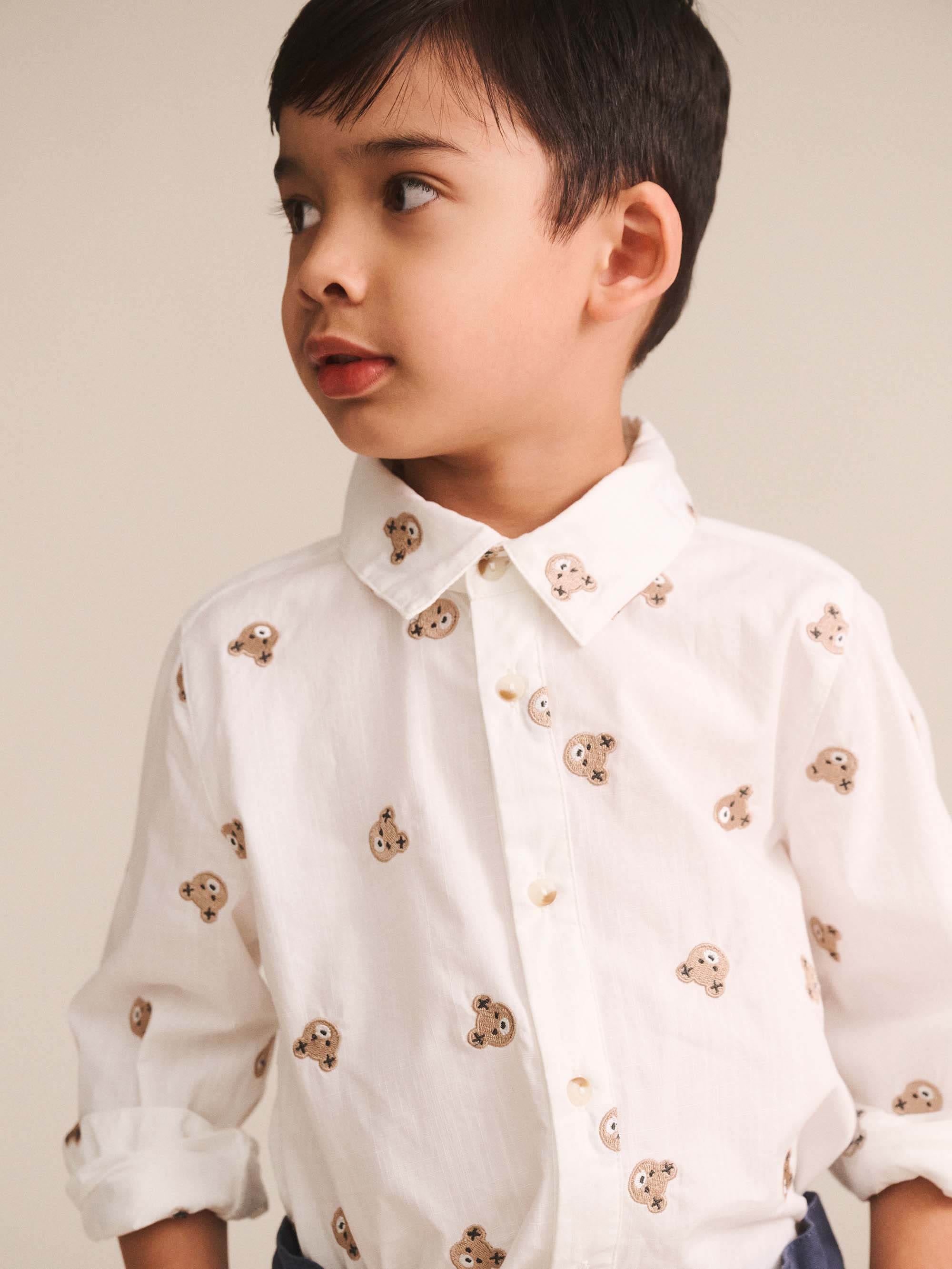 All Over Hux Emb L/Slv Shirt TOP LS Huxbaby Shopify