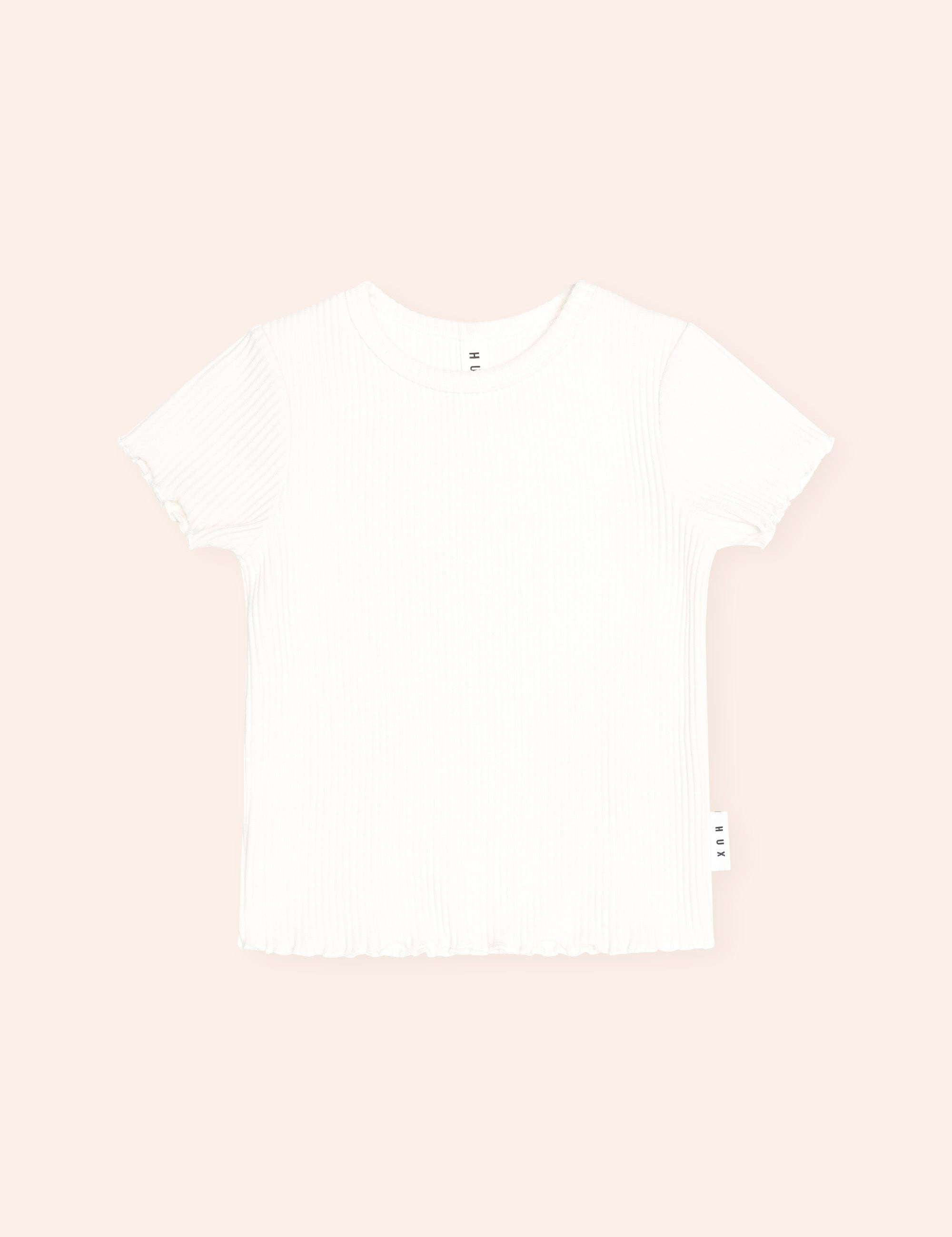 Almond Milk Rib Tee SL TOP Huxbaby Shopify