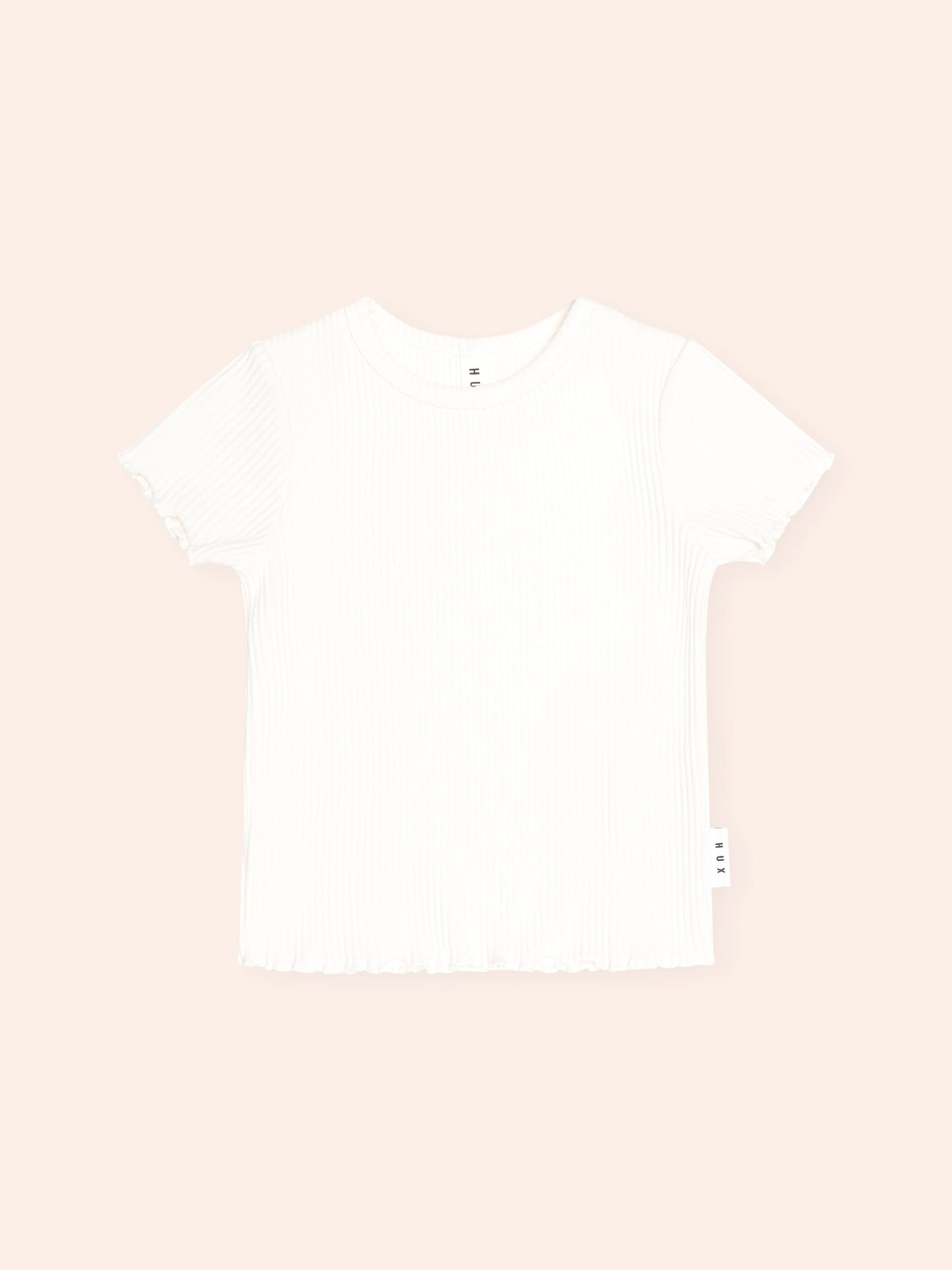 Huxbaby Shopify SL TOP Almond Milk Rib Tee