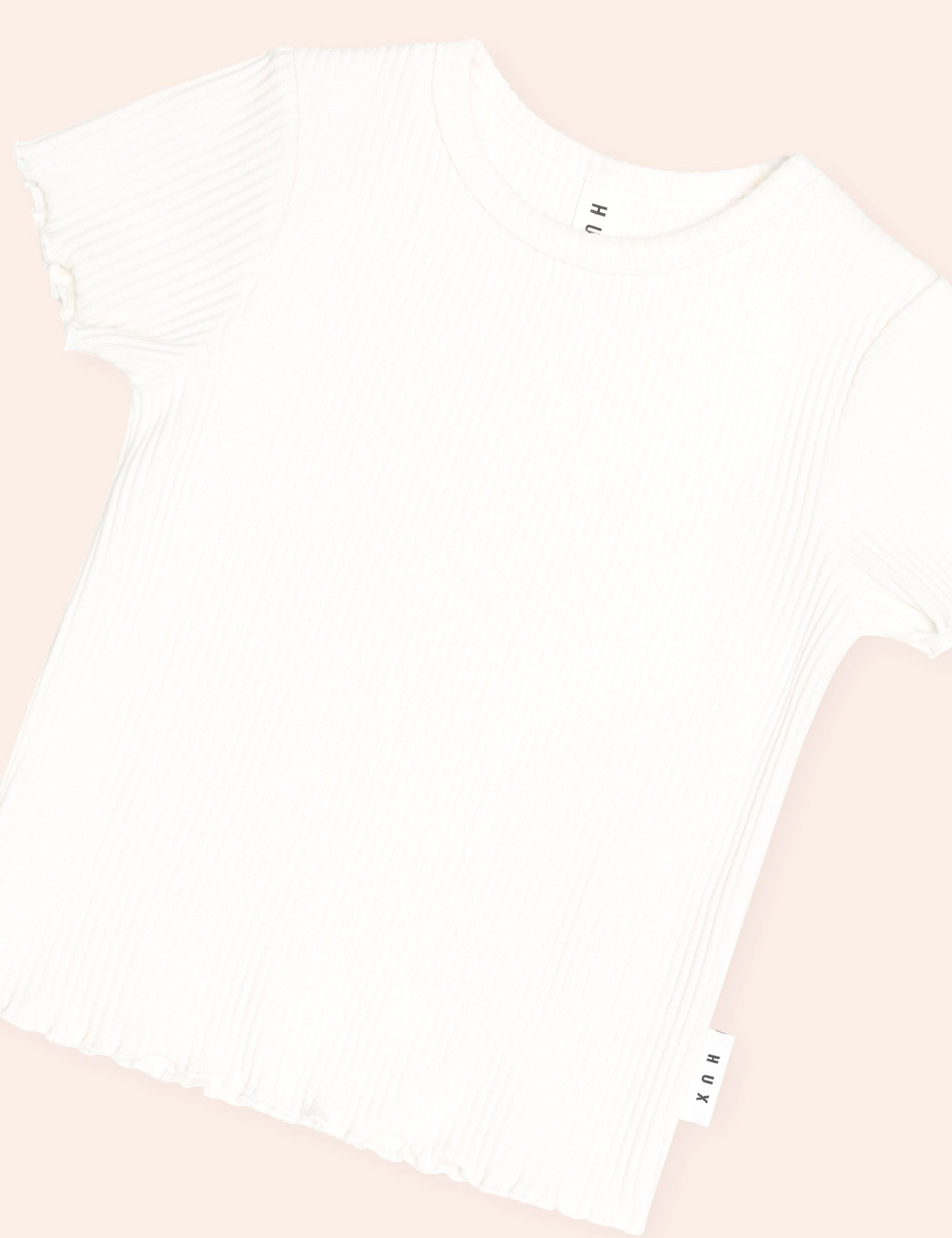Almond Milk Rib Tee SL TOP Huxbaby Shopify