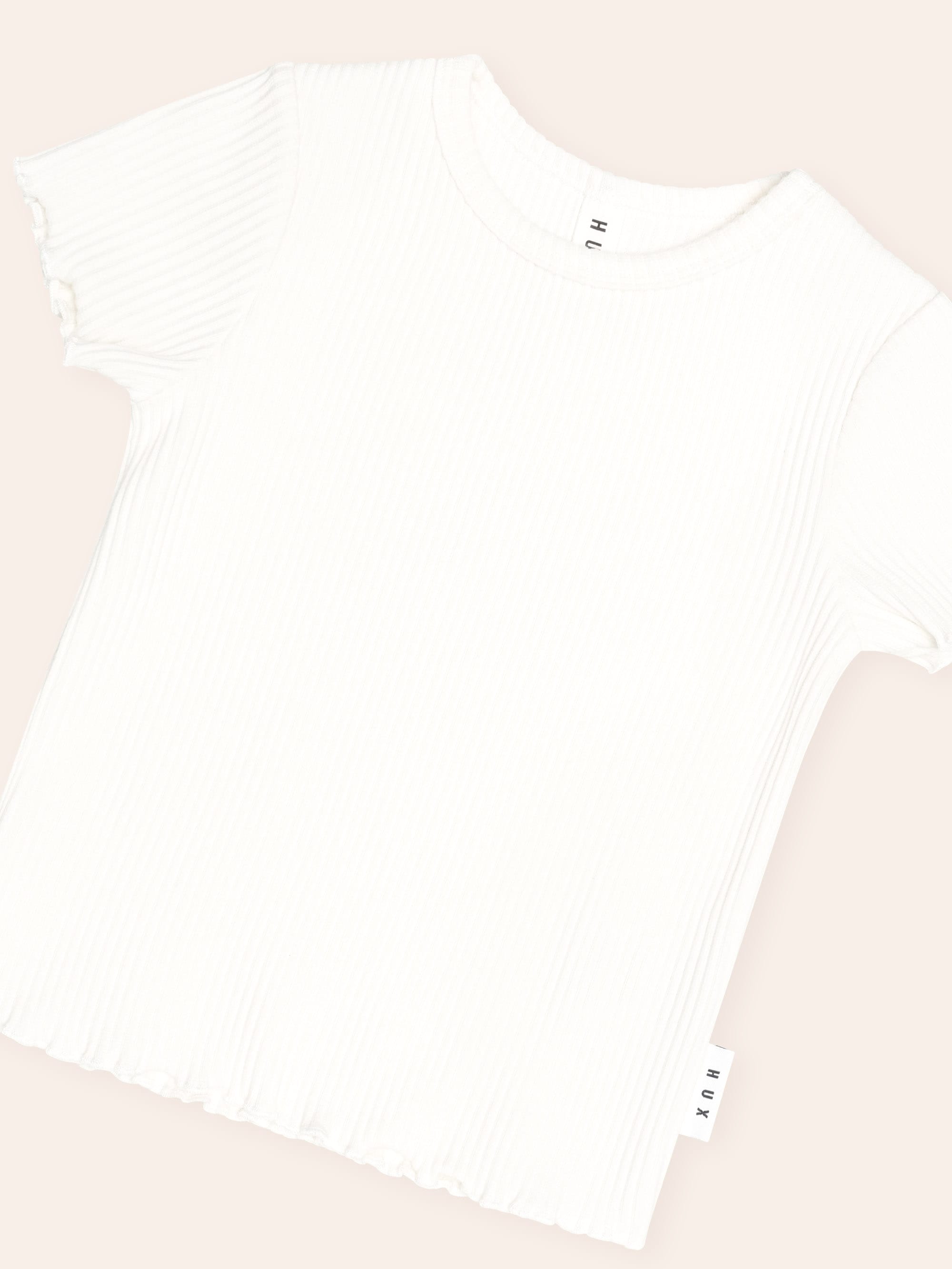 Huxbaby Shopify SL TOP Almond Milk Rib Tee