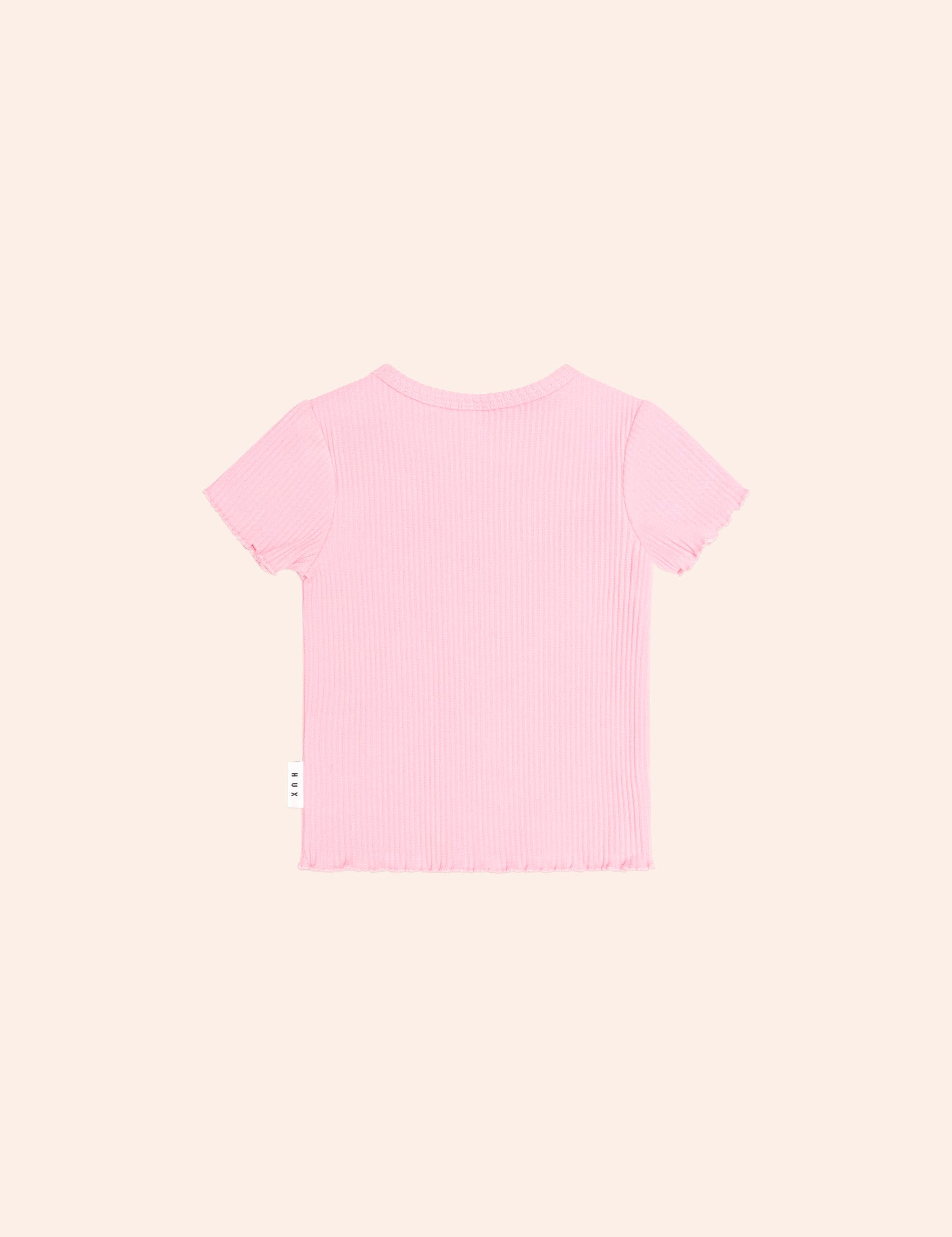 Strawberry Crme Rib Tee SL TOP Huxbaby Shopify