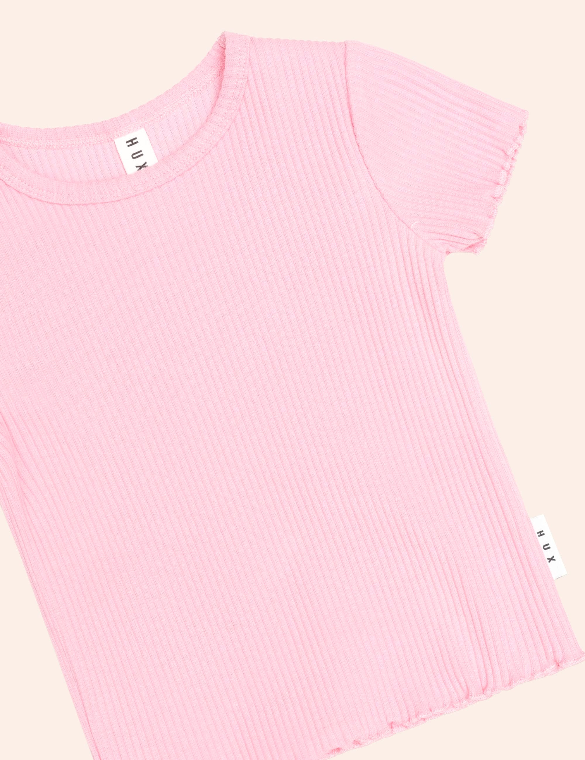 Strawberry Crme Rib Tee SL TOP Huxbaby Shopify