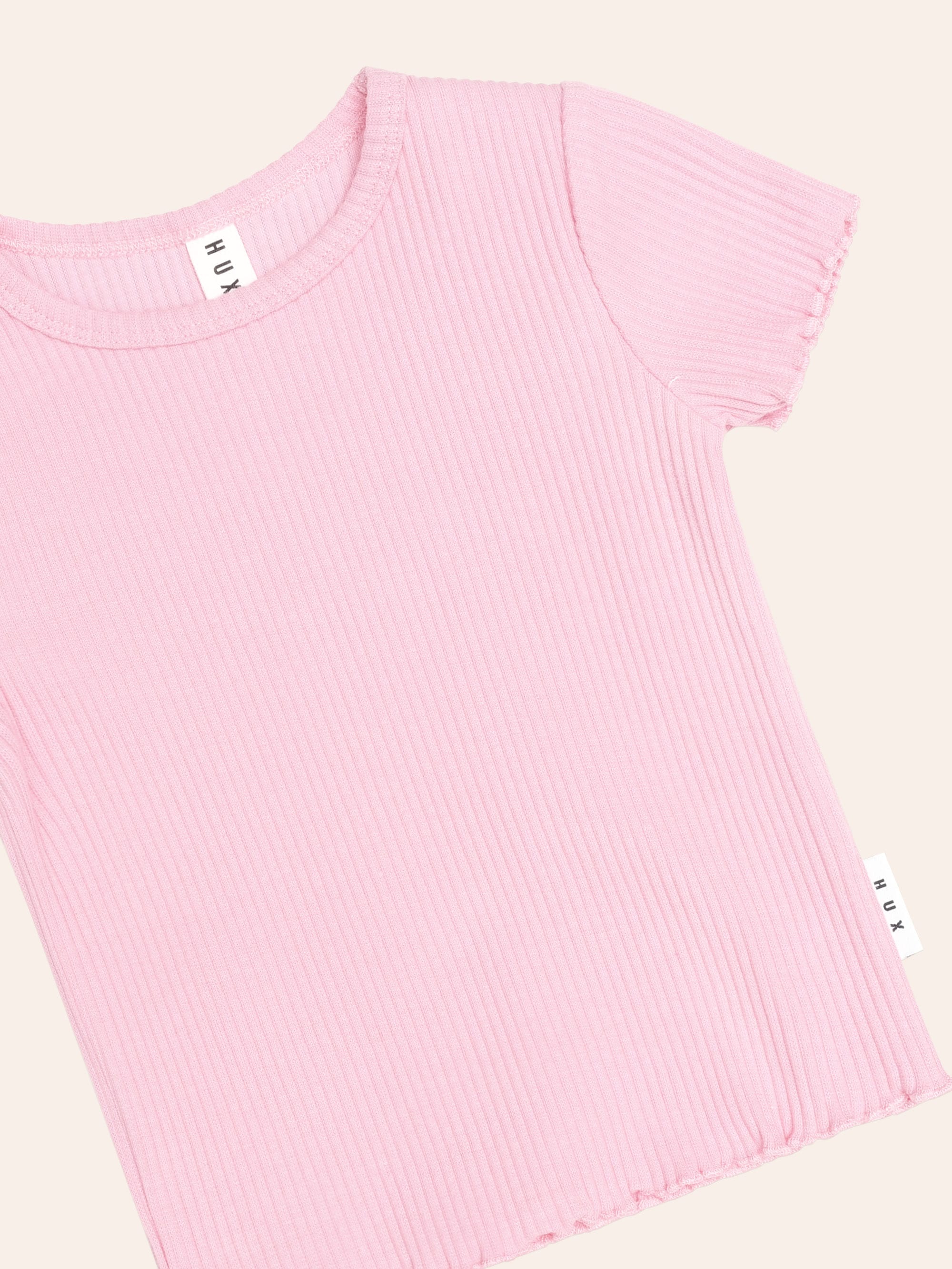 Strawberry Crme Rib Tee SL TOP Huxbaby Shopify