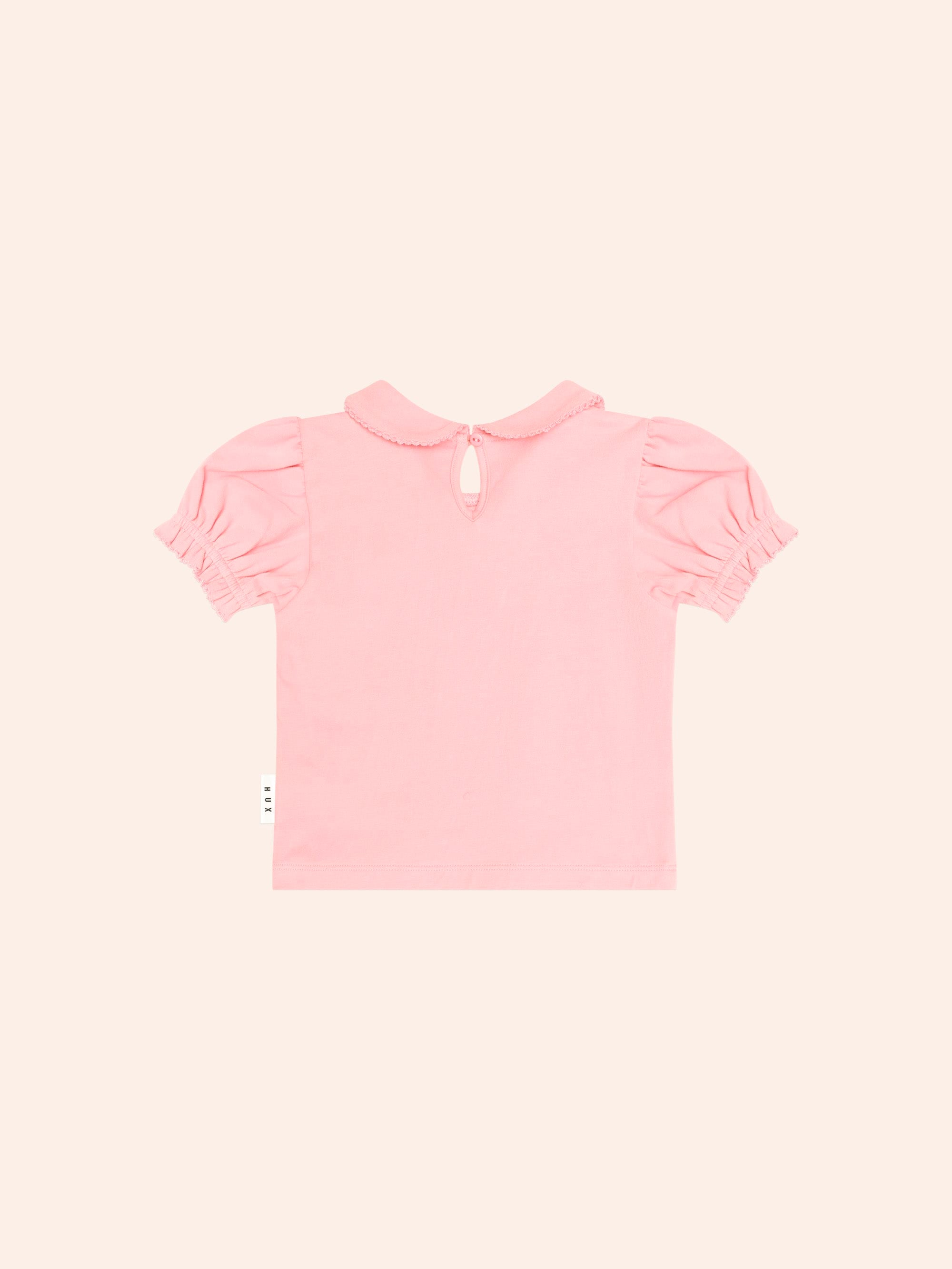 Floral Collar Puff Slv Tee SL TOP Huxbaby Shopify