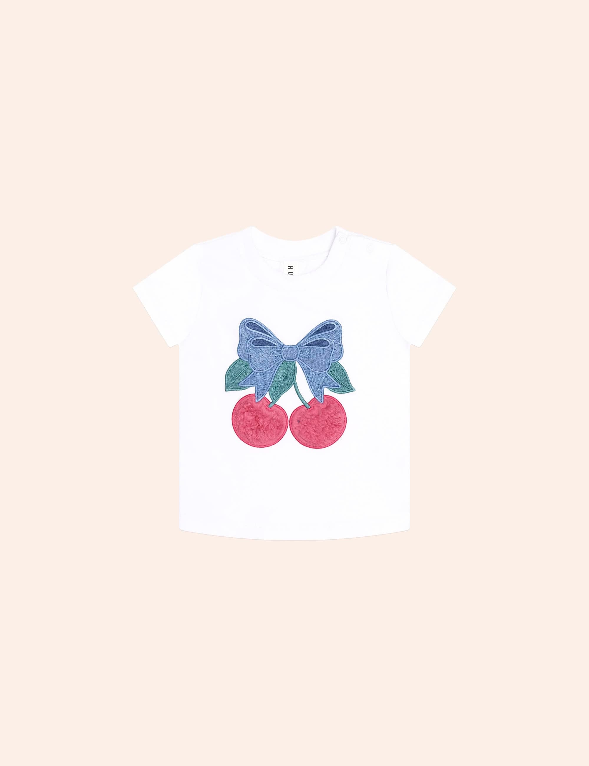Cherry Bow Tee SL TOP Huxbaby Shopify