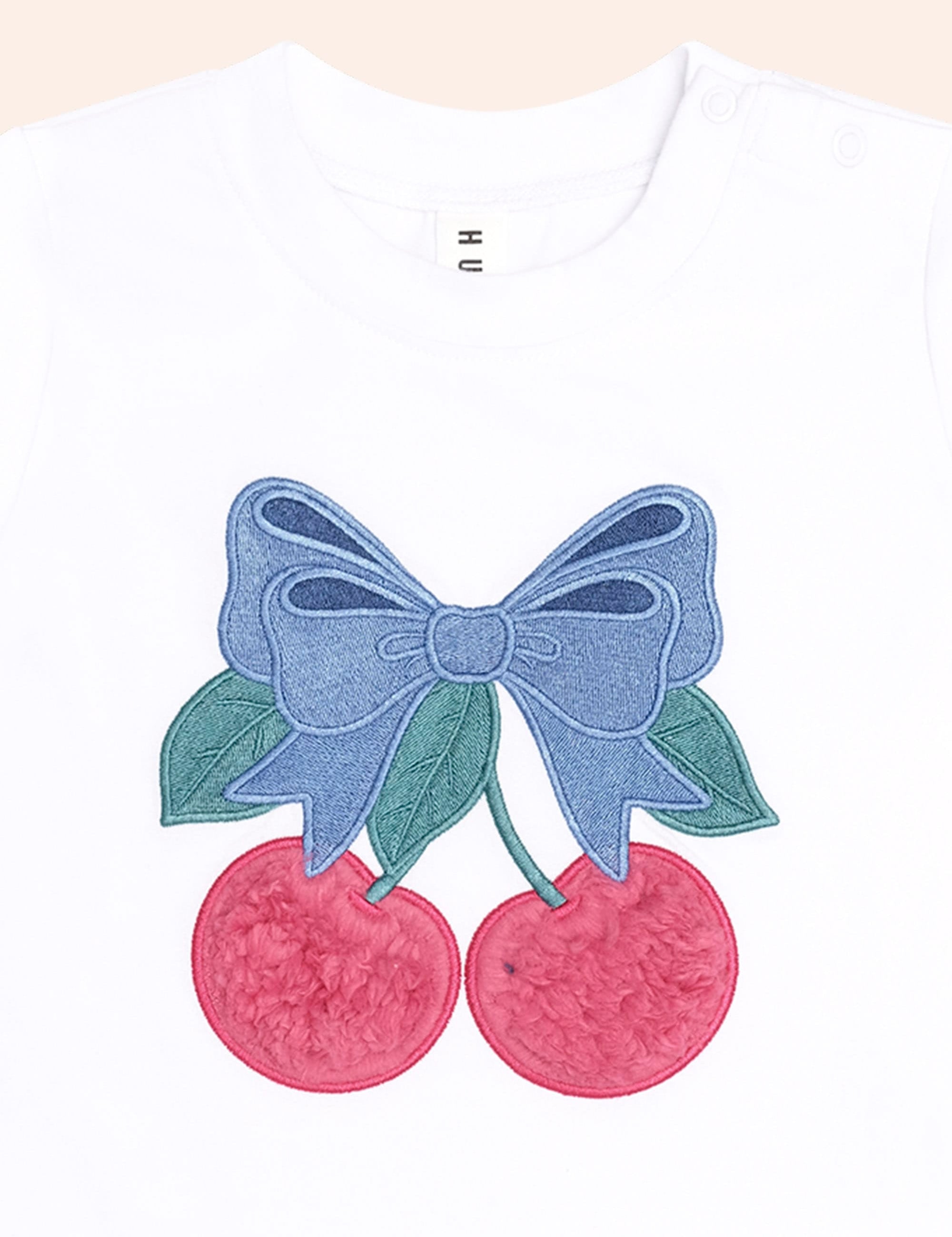 Cherry Bow Tee SL TOP Huxbaby Shopify