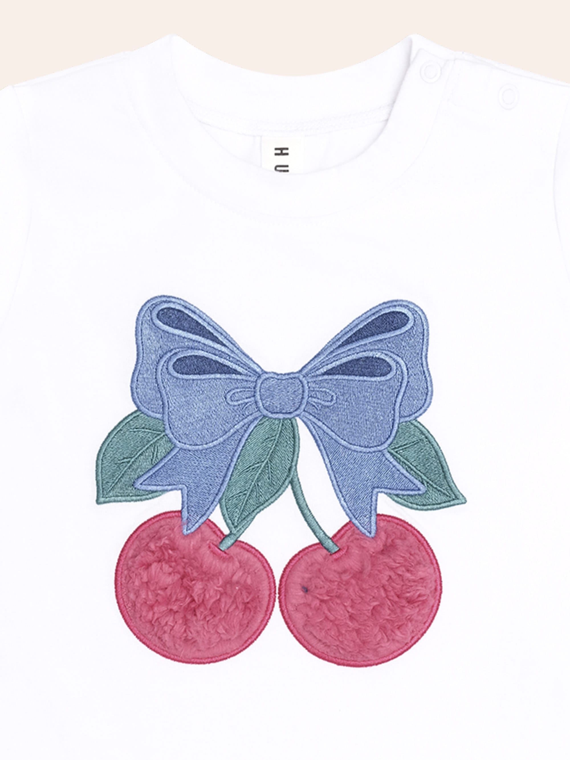 Cherry Bow Tee SL TOP Huxbaby Shopify