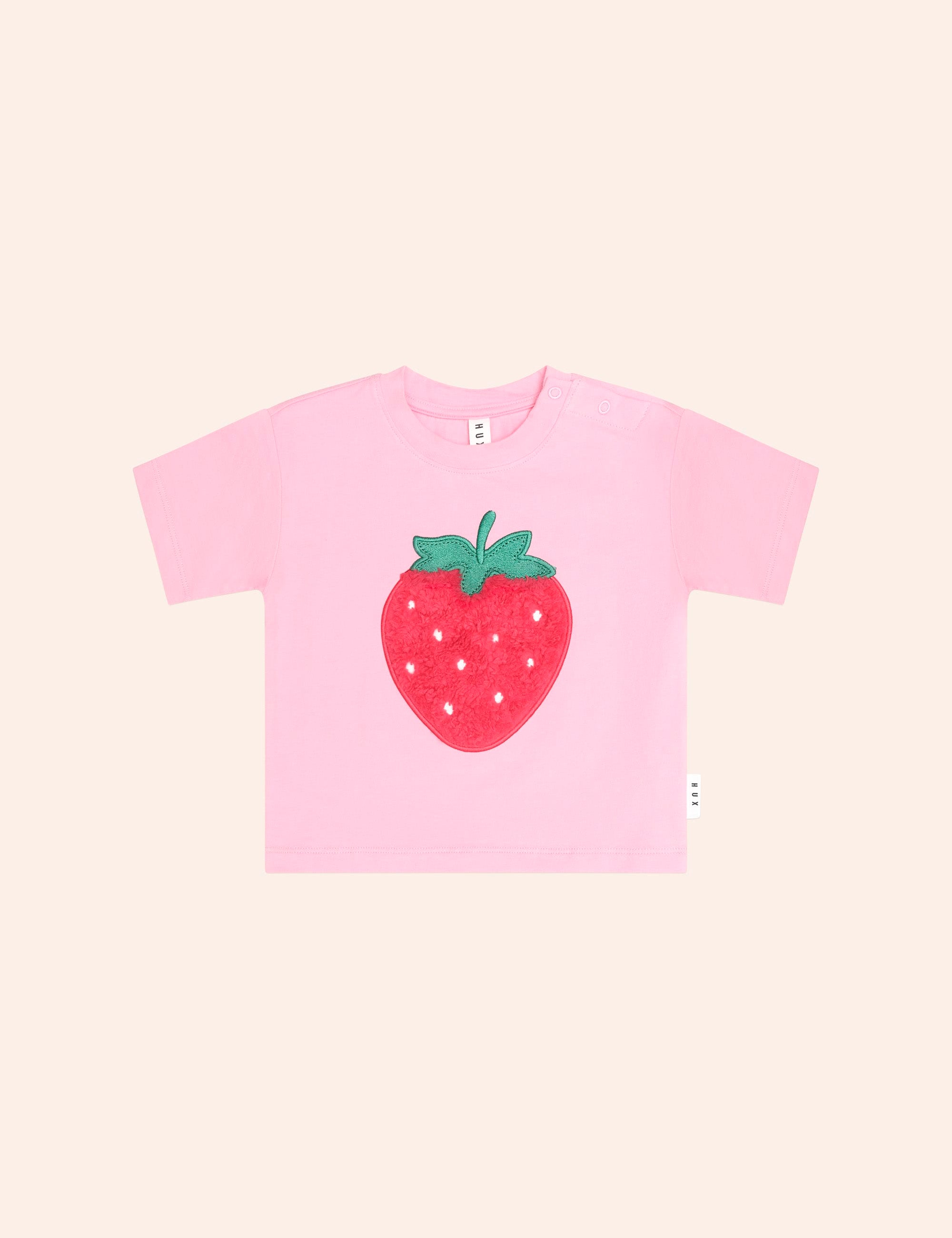 Furry Strawberry Slouchy Tee SL TOP Huxbaby Shopify