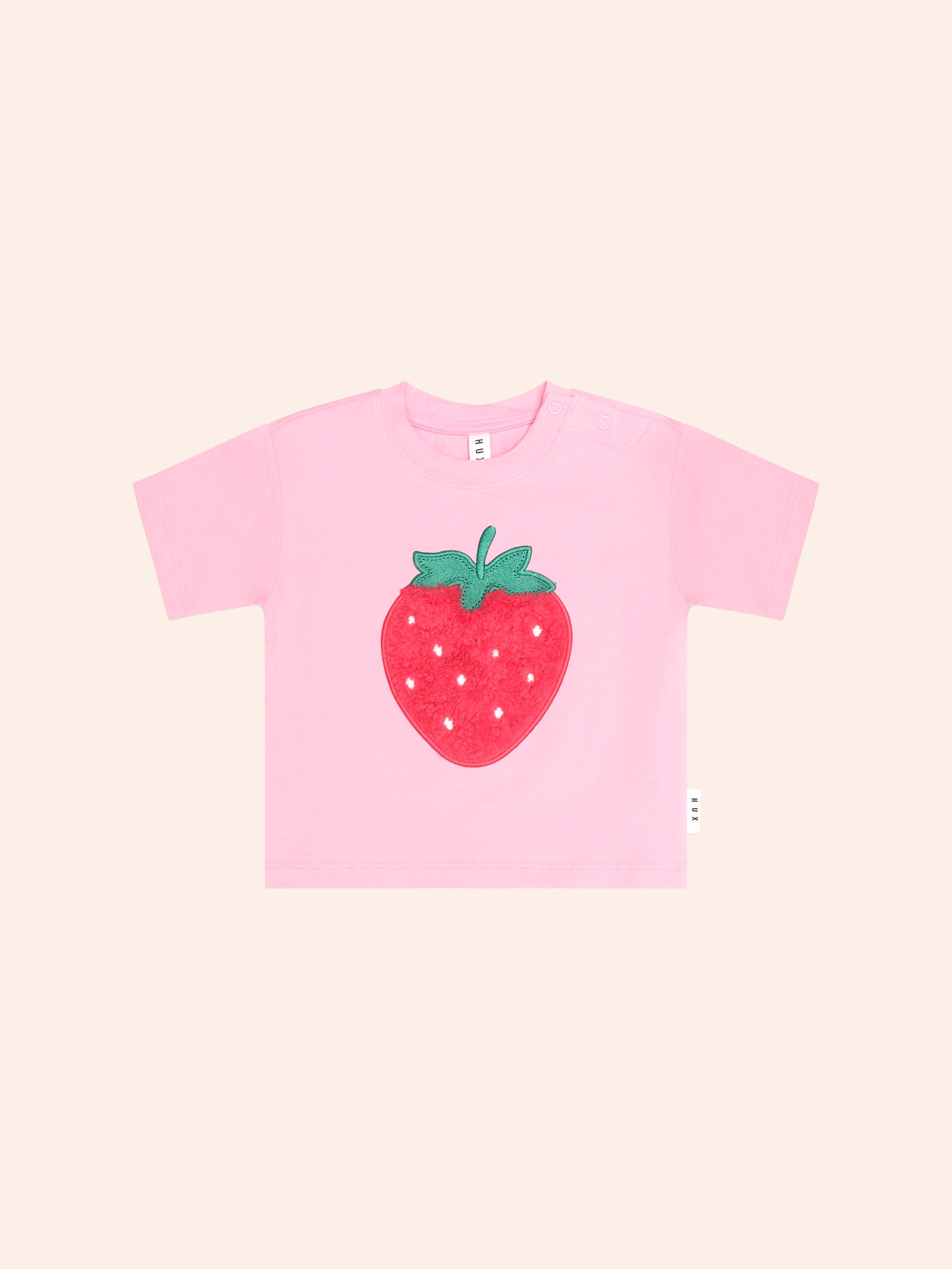 Furry Strawberry Slouchy Tee SL TOP Huxbaby Shopify