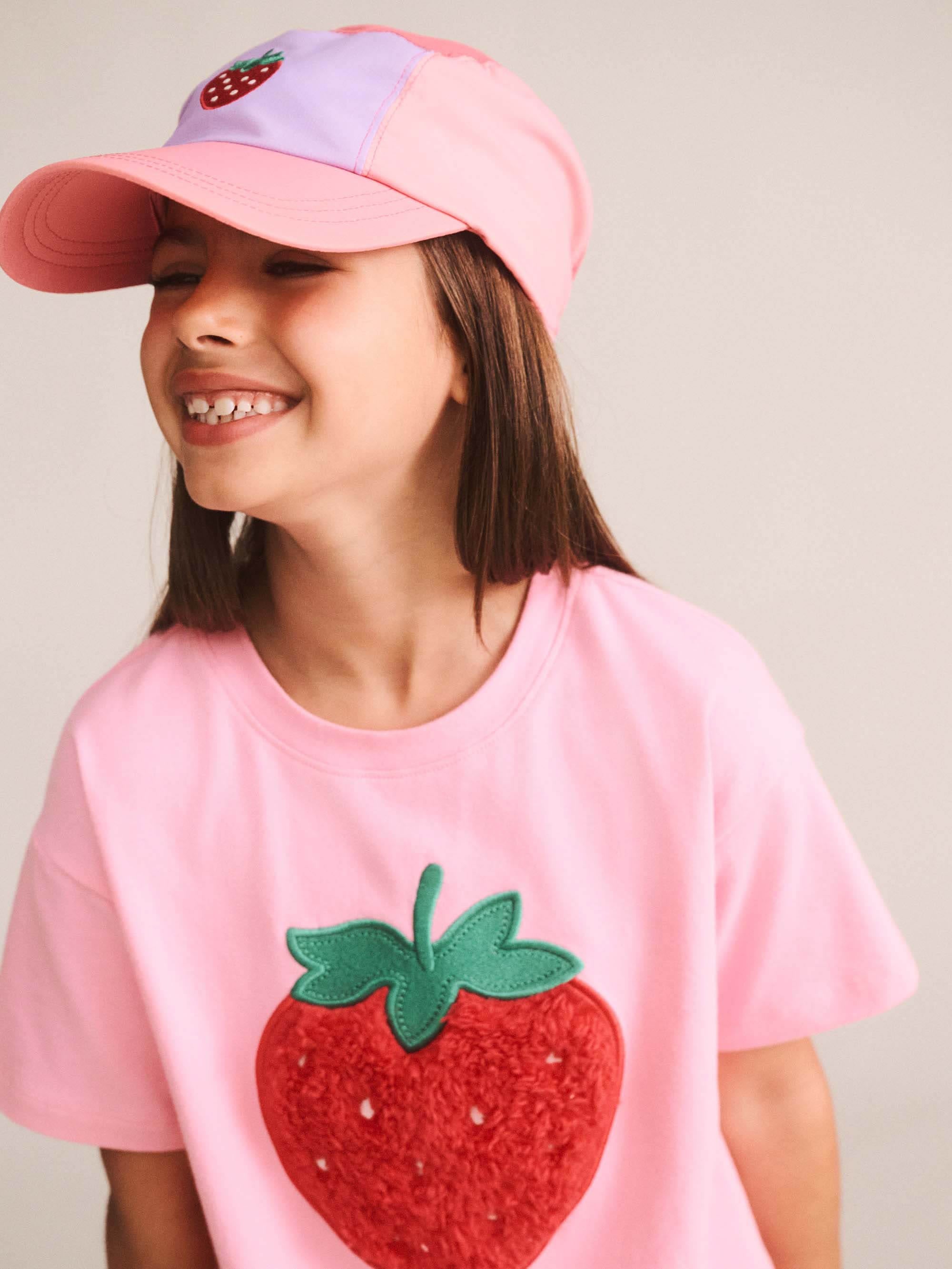 Furry Strawberry Slouchy Tee SL TOP Huxbaby Shopify