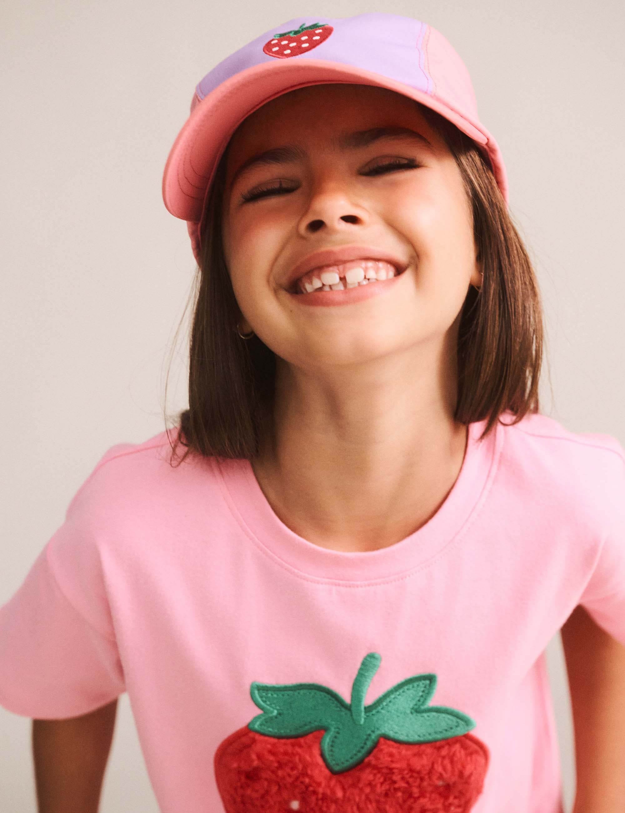 Furry Strawberry Slouchy Tee SL TOP Huxbaby Shopify