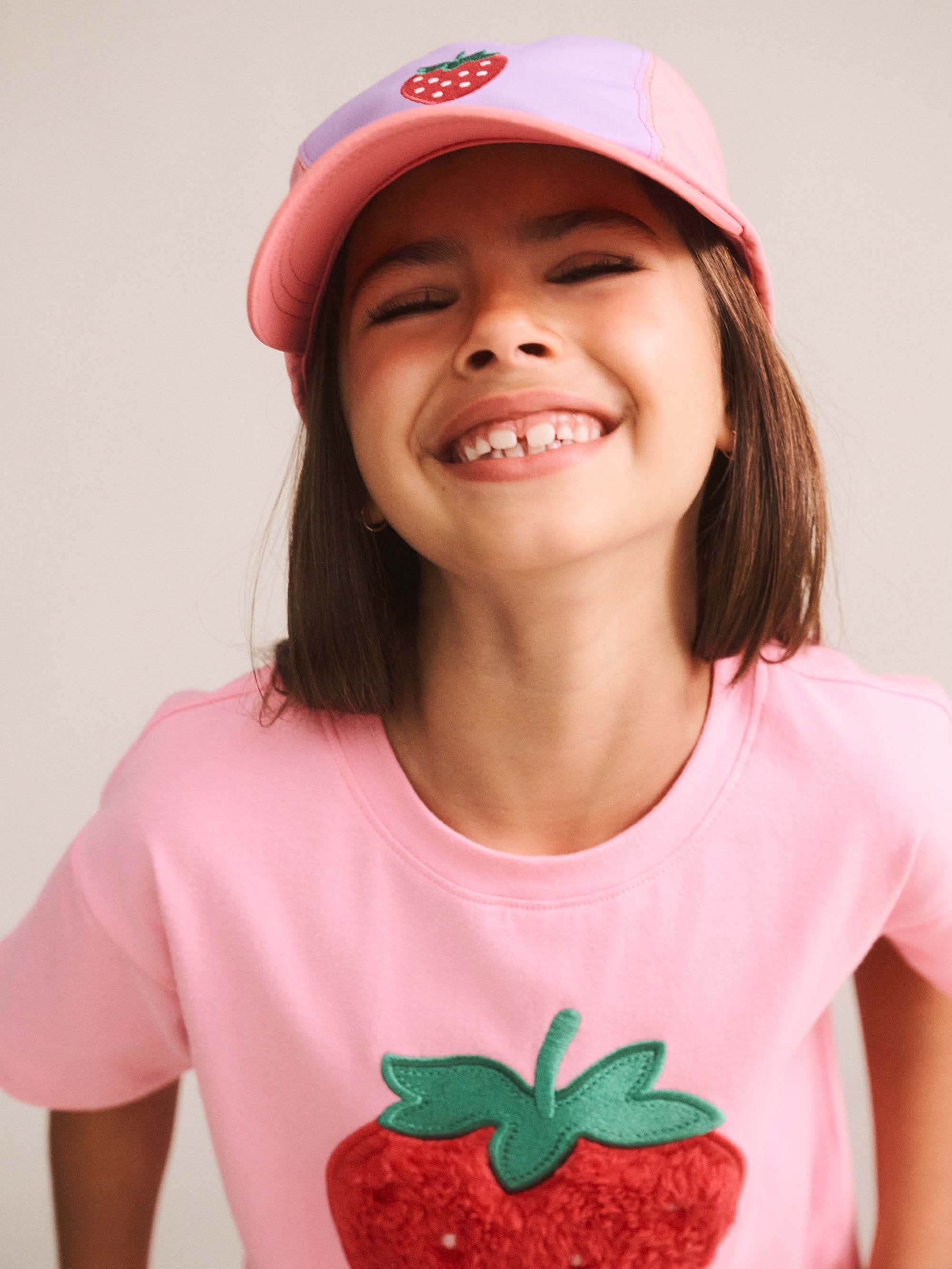 Furry Strawberry Slouchy Tee SL TOP Huxbaby Shopify