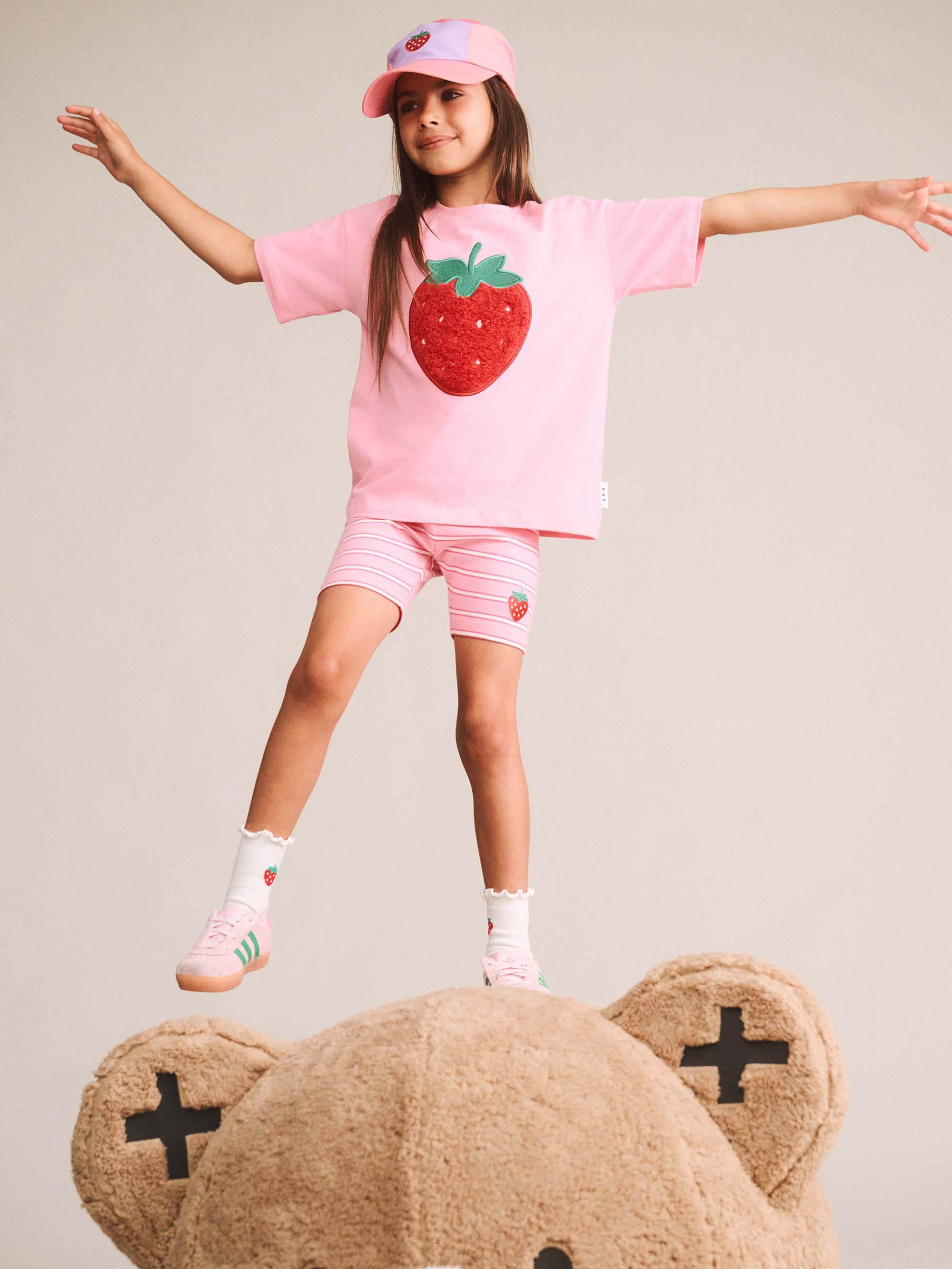 Furry Strawberry Slouchy Tee SL TOP Huxbaby Shopify