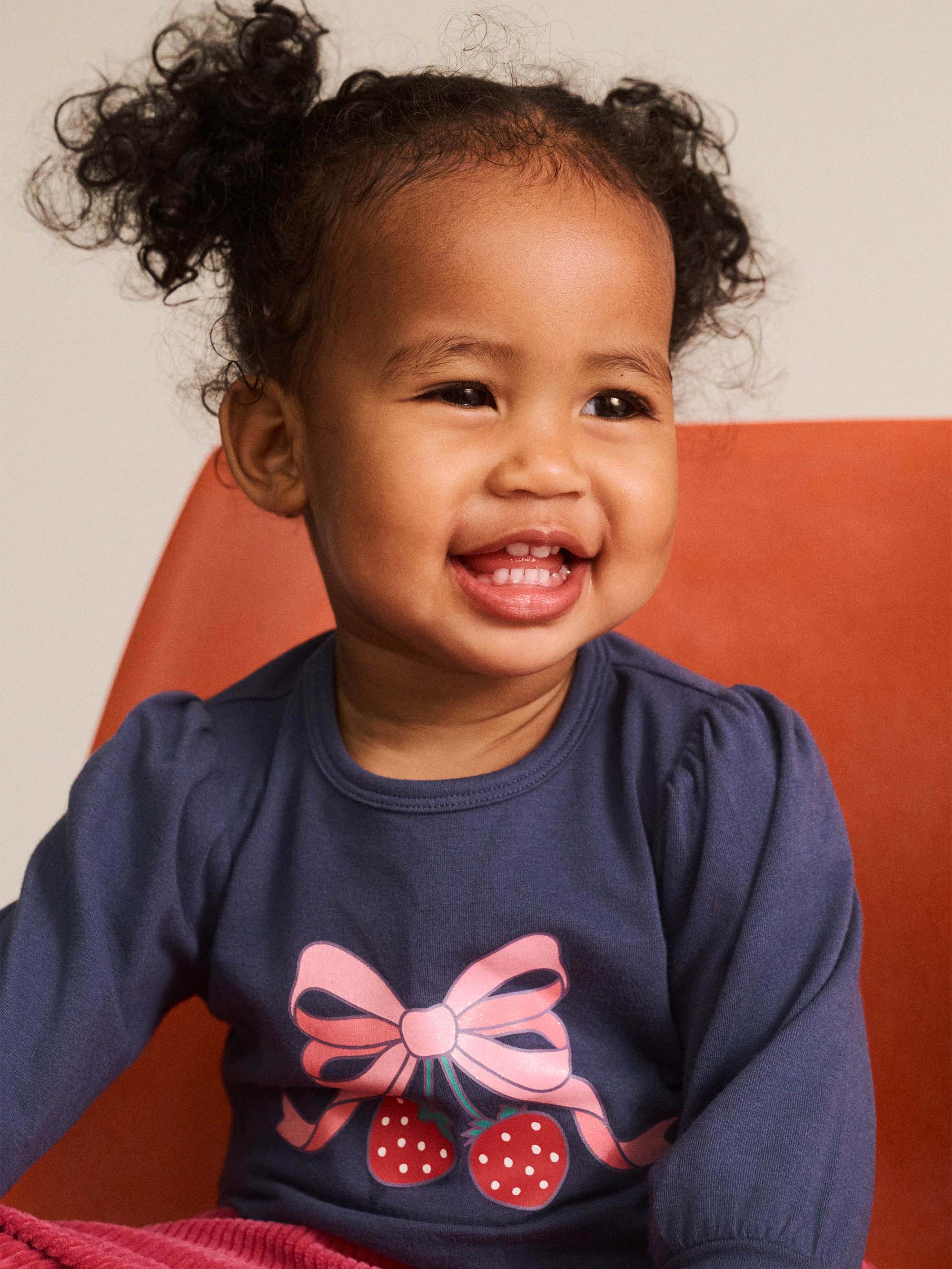 Strawberry Bow Puff Slv Top TOP LS Huxbaby Shopify