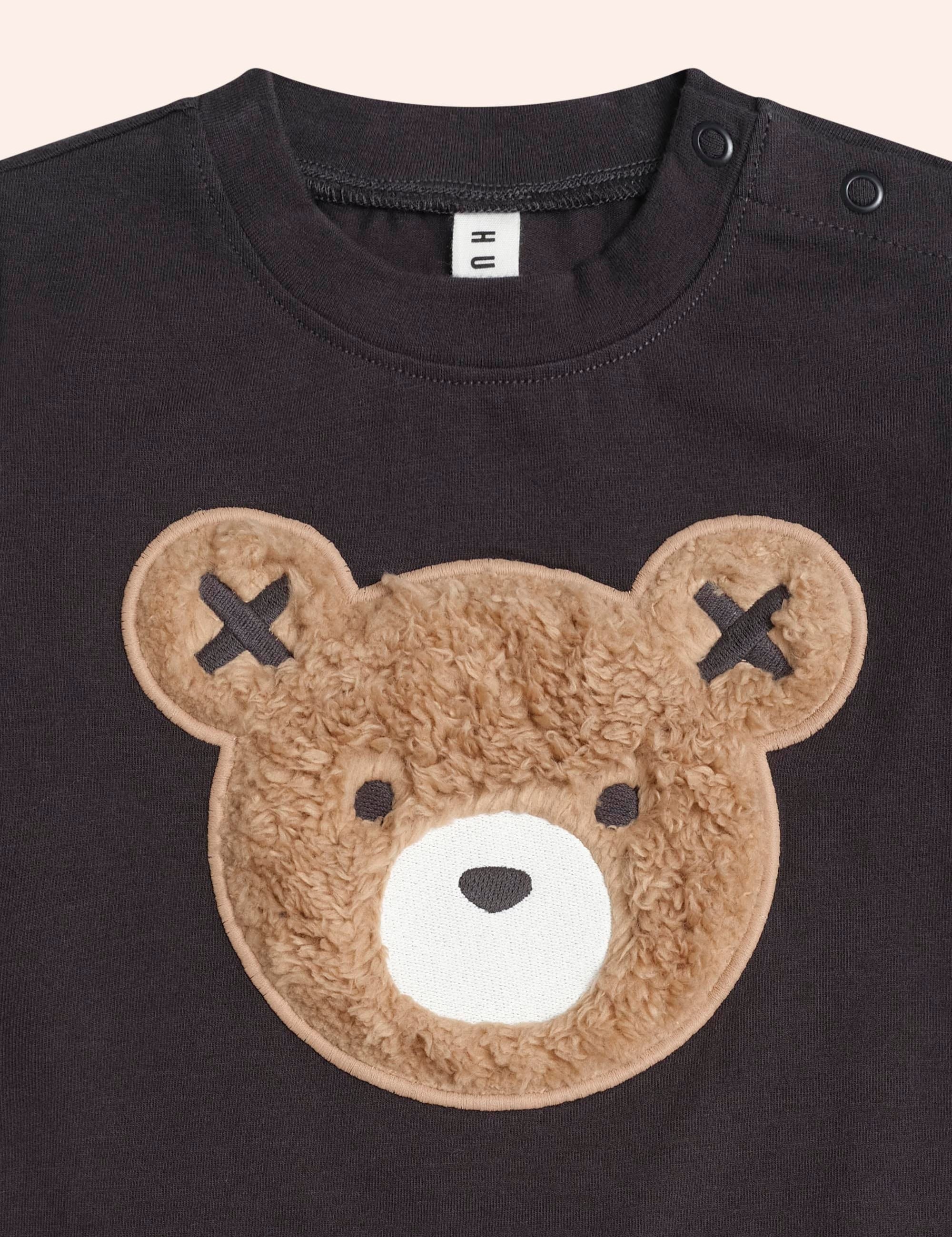 Furry Huxbear Longsleeve Top Black TOP LS Huxbaby