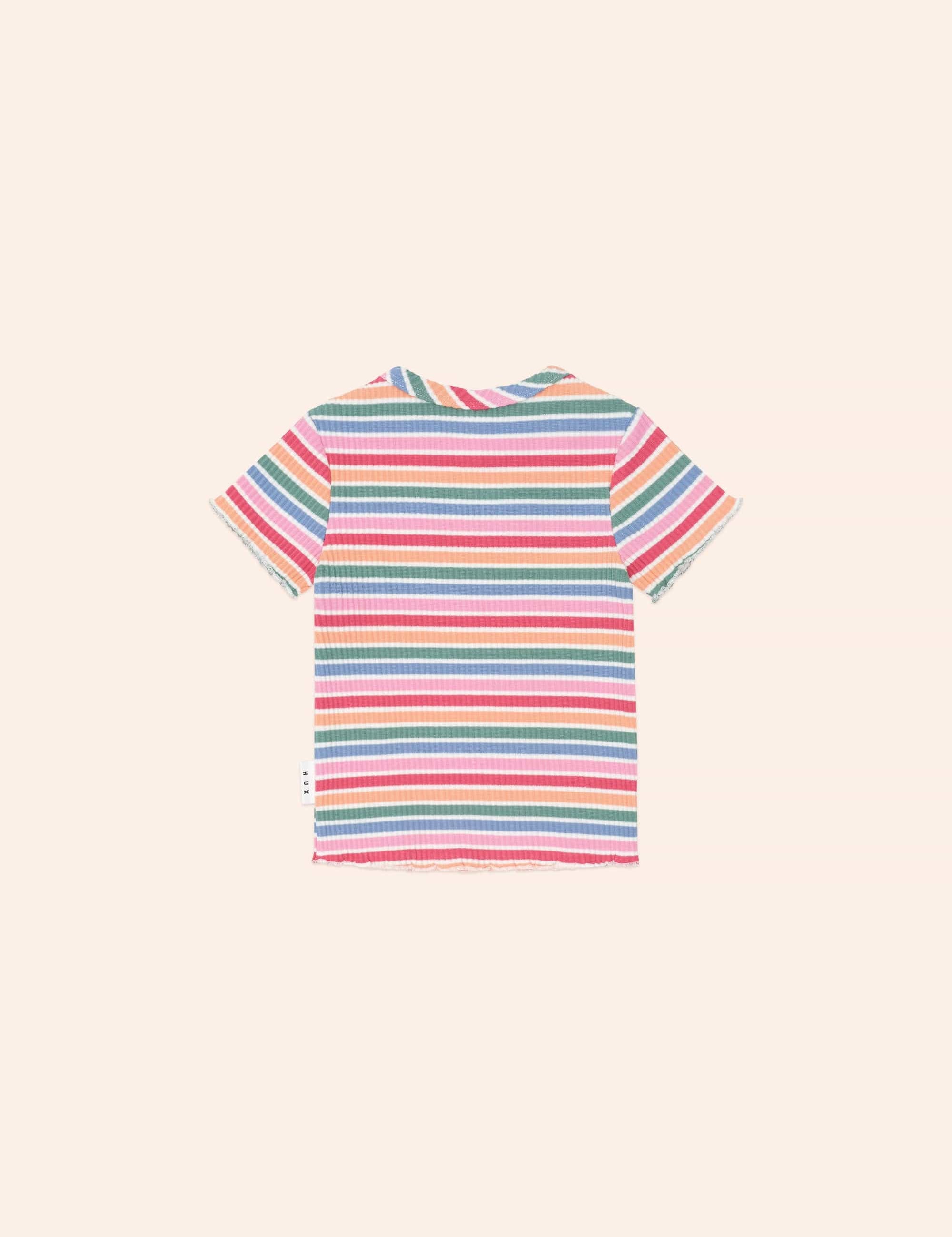 Tutti Frutti Stripe Rib Tee T-SHIRT Huxbaby