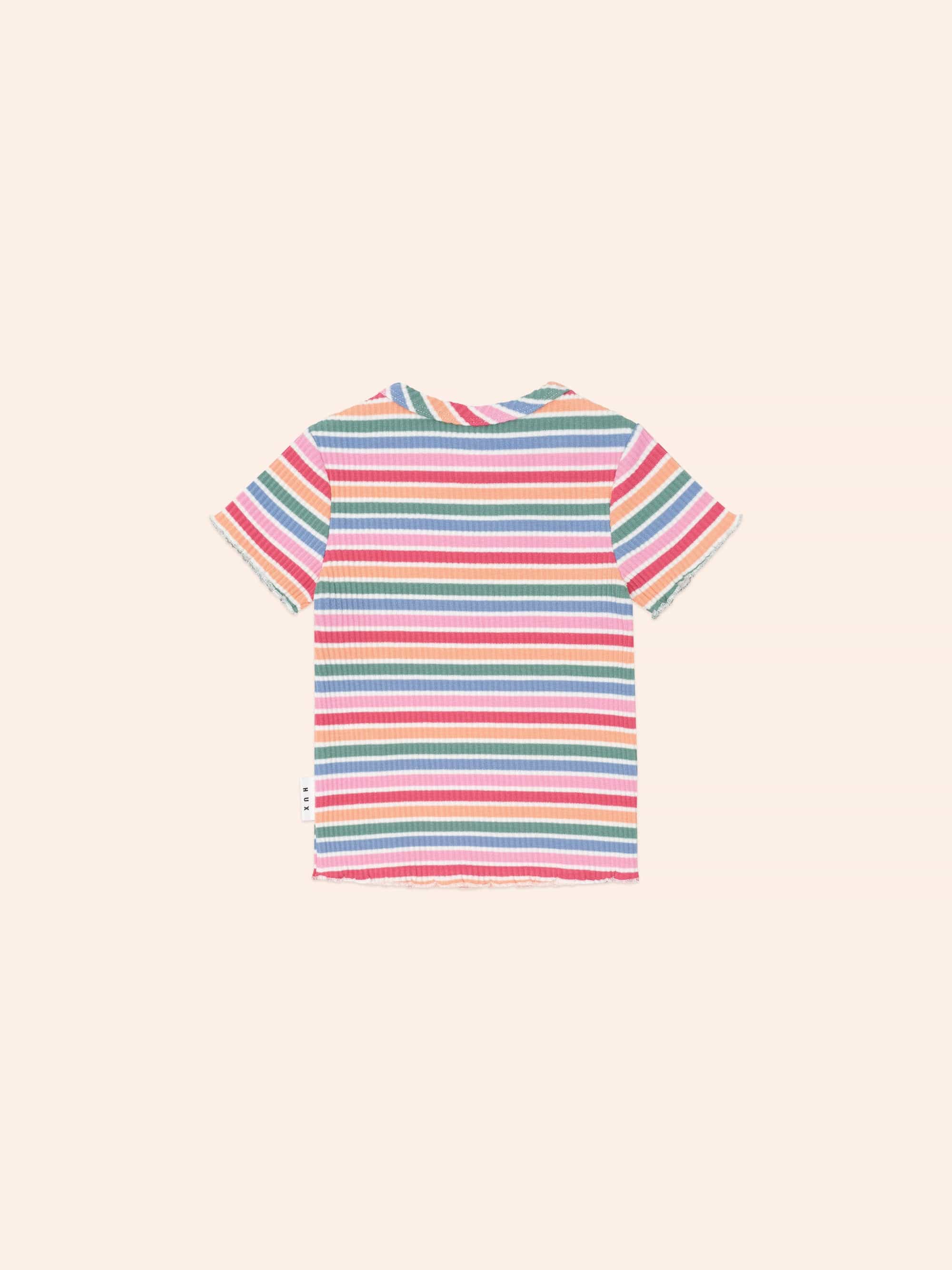 Tutti Frutti Stripe Rib Tee T-SHIRT Huxbaby