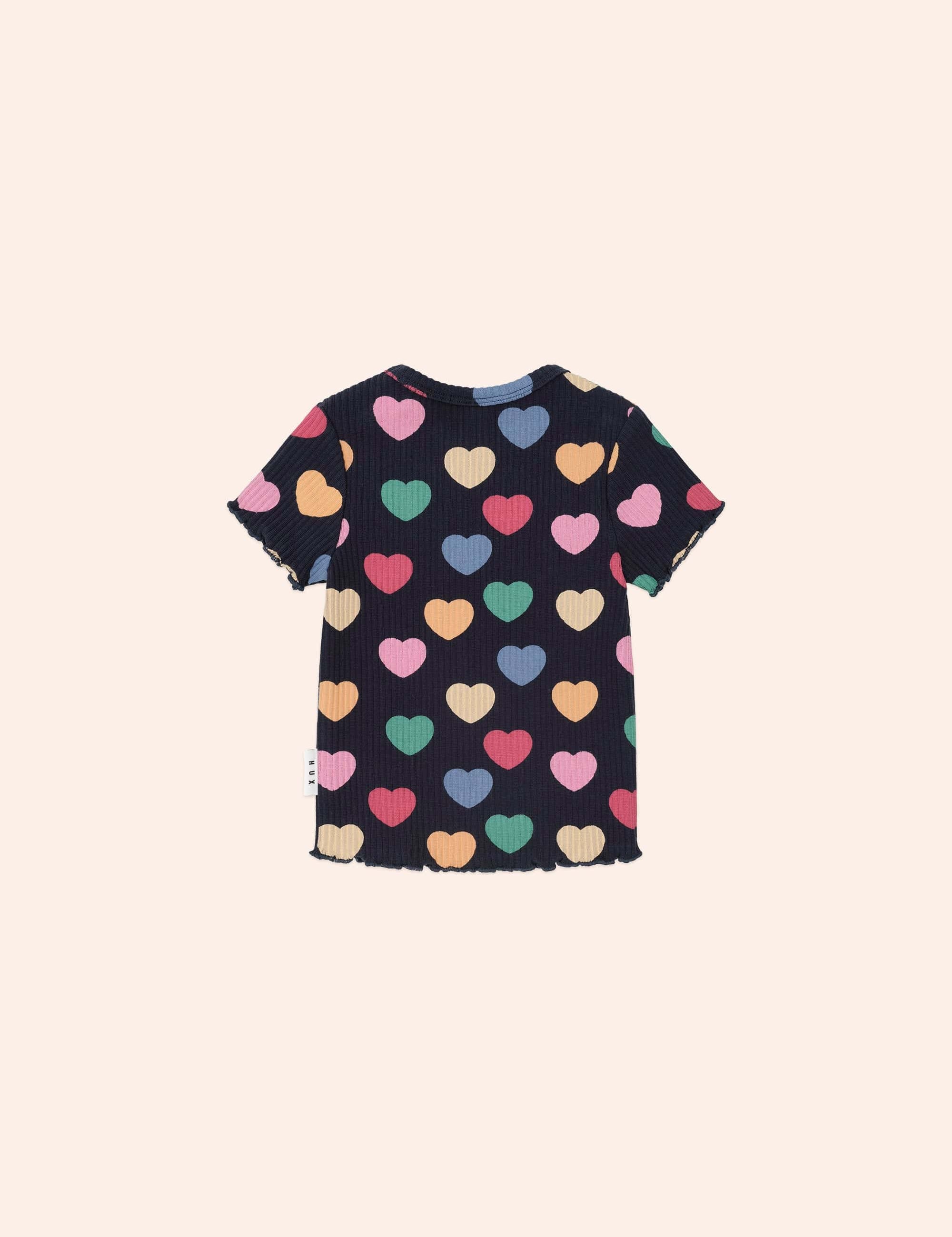 Multi Hearts Rib Tee T-SHIRT Huxbaby